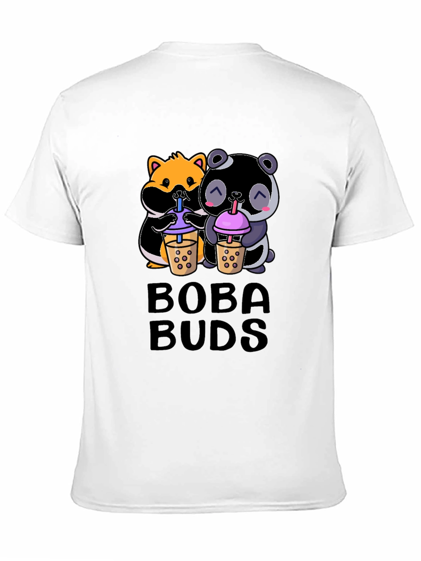 Boba Buds T-Shirt: Cute Hamster & Panda Boba Lovers