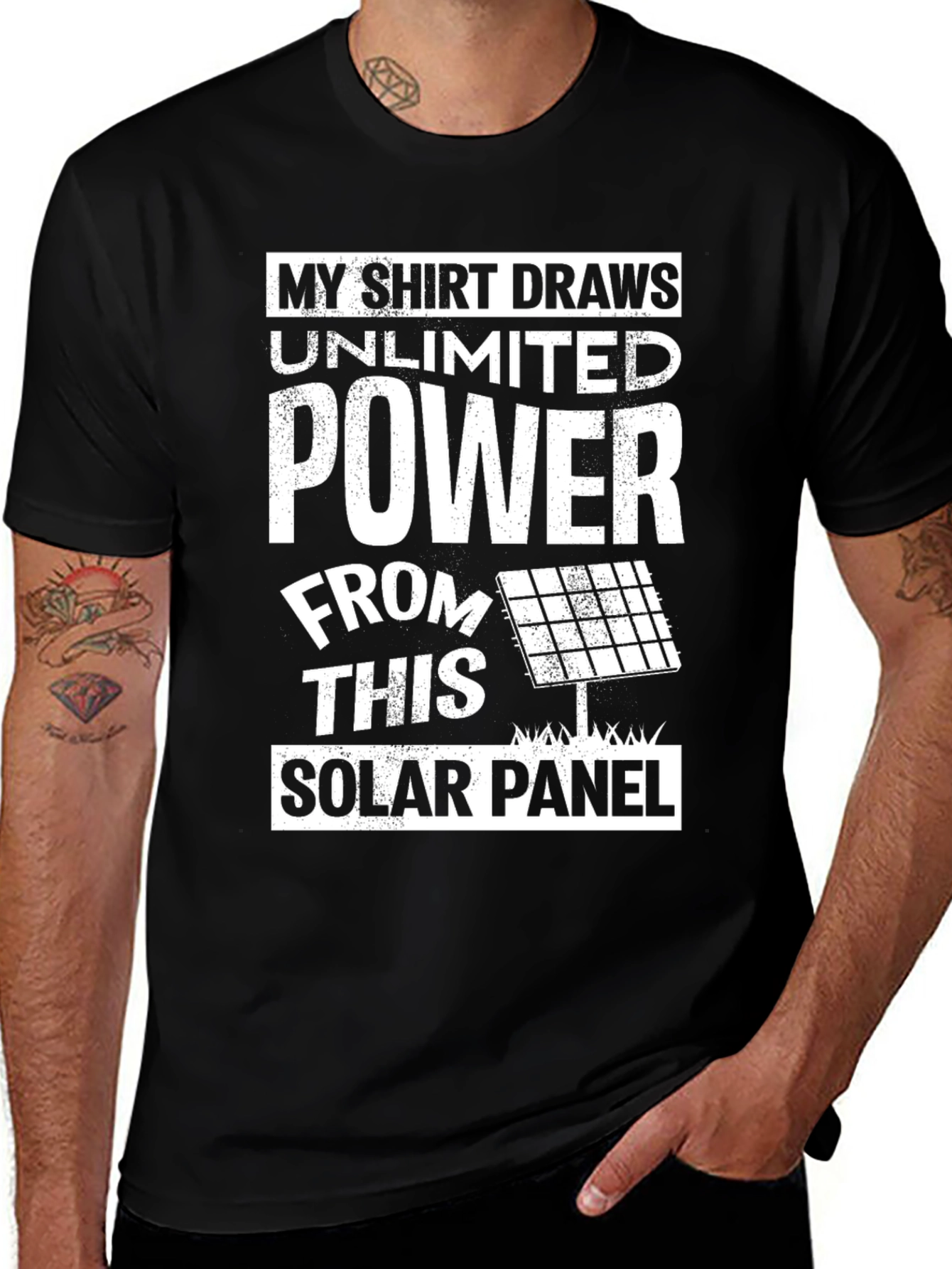 Unlimited Power Solar Panel Graphic T-Shirt
