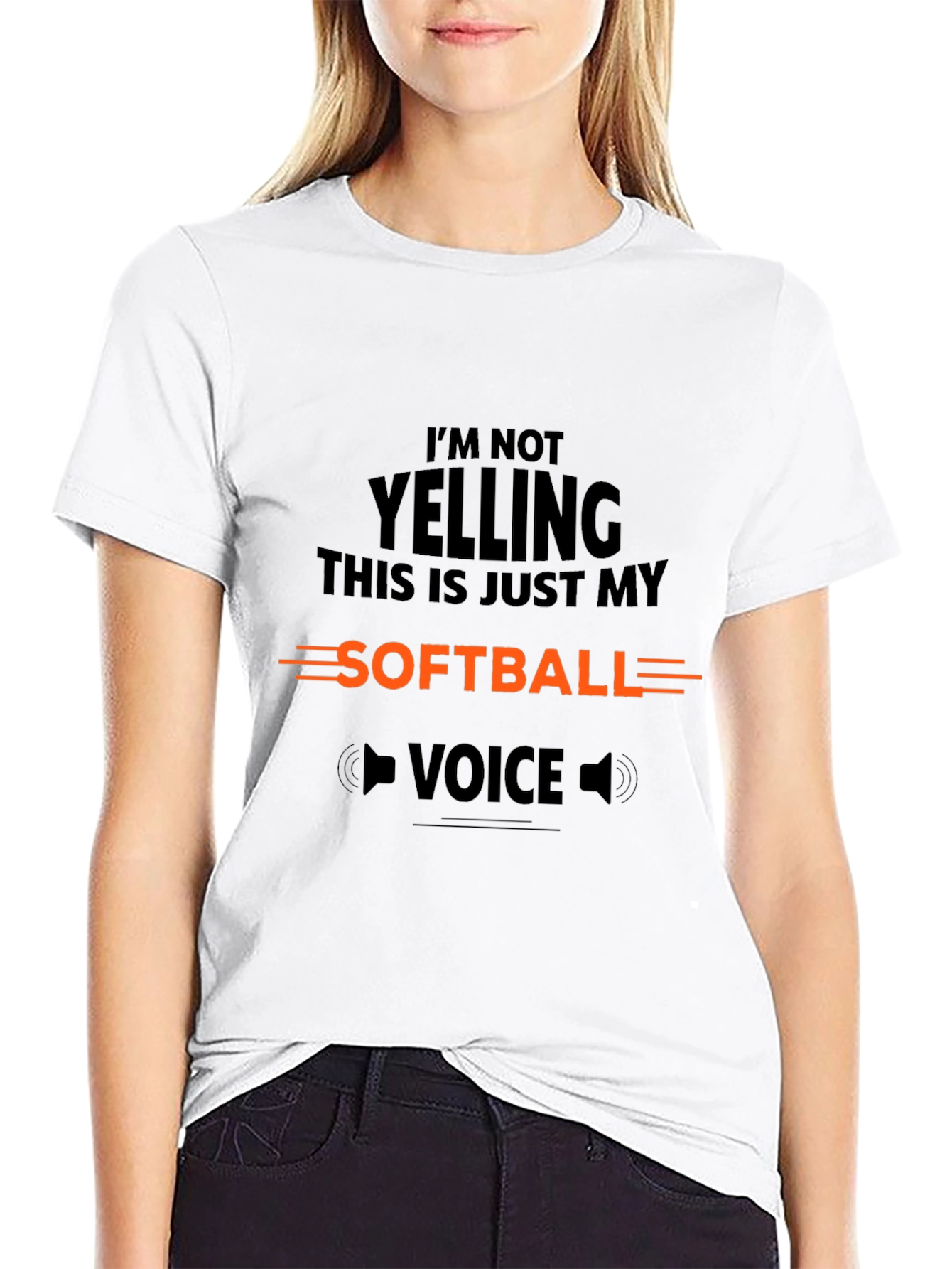 Softball Voice Graphic Tee - Black