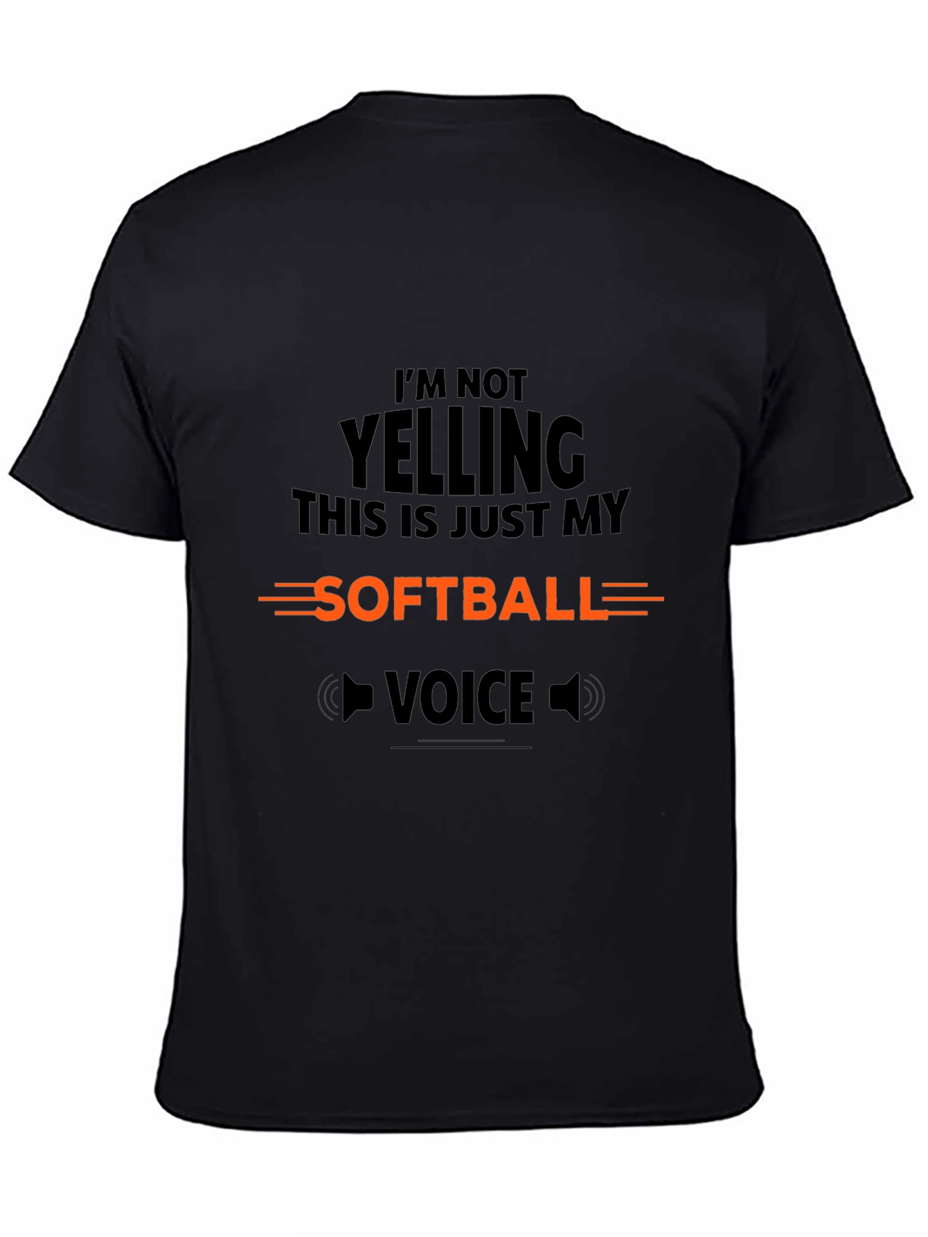 Softball Voice Graphic Tee - Black