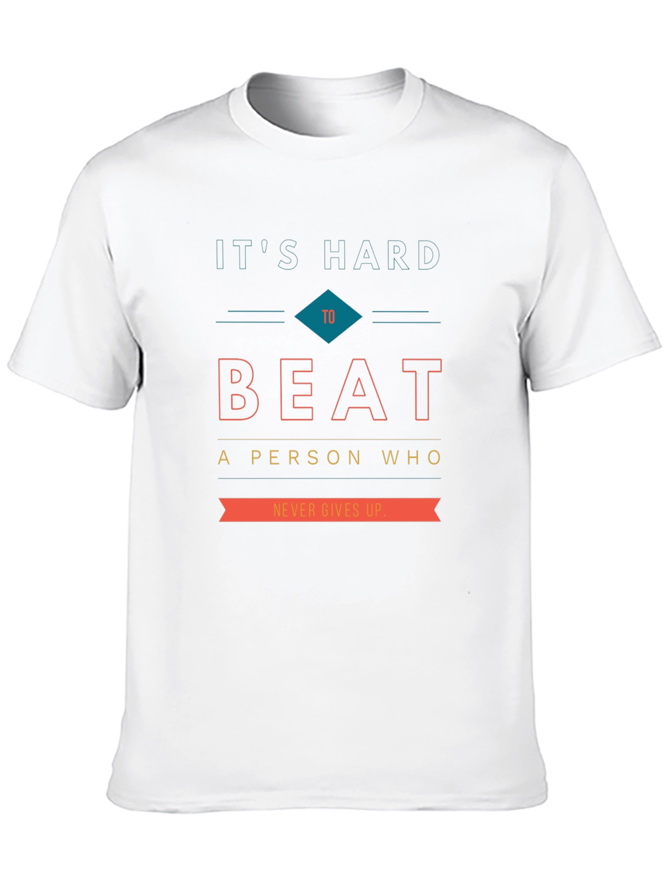 Motivational Graphic Tee - Never Give Up!