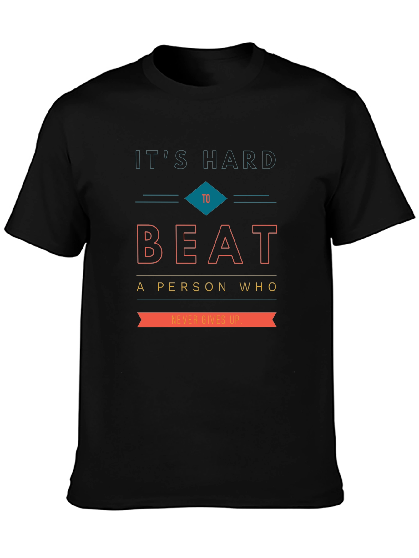 Motivational Graphic Tee - Never Give Up!