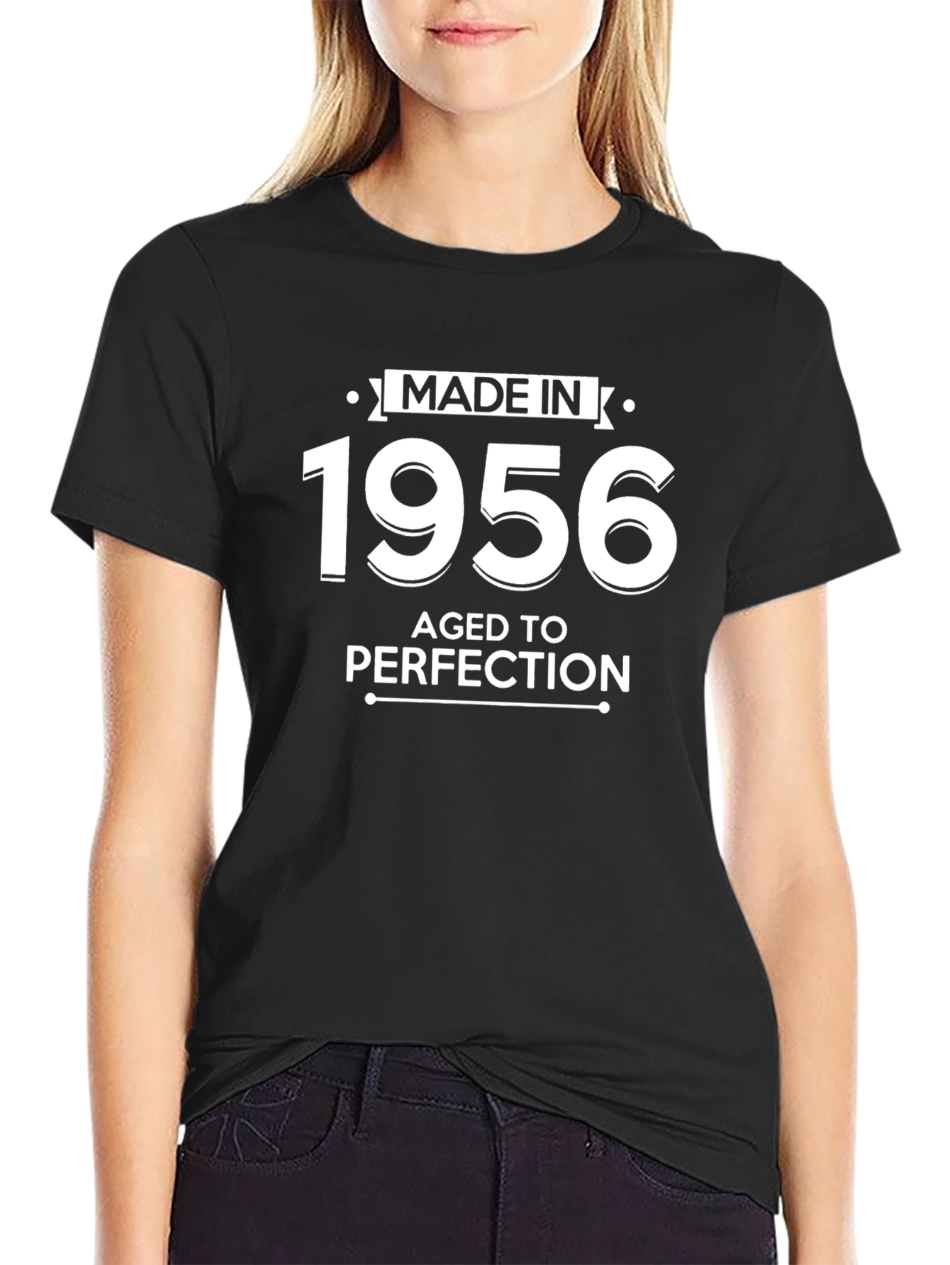 Made in 1956 Aged to Perfection Black T-Shirt