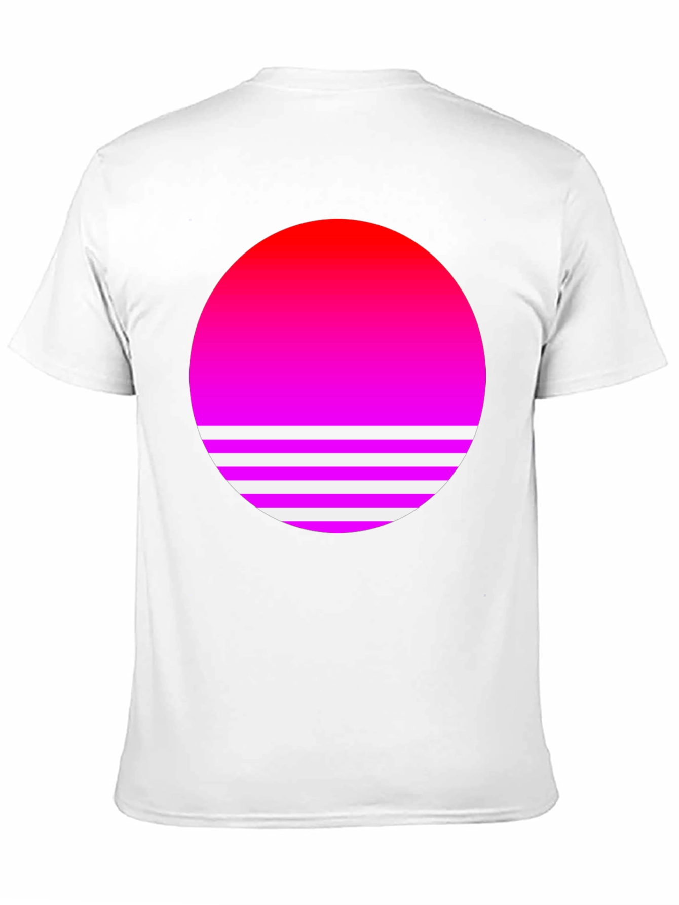 Retro Sunset Graphic Tee - Black Cotton Blend
