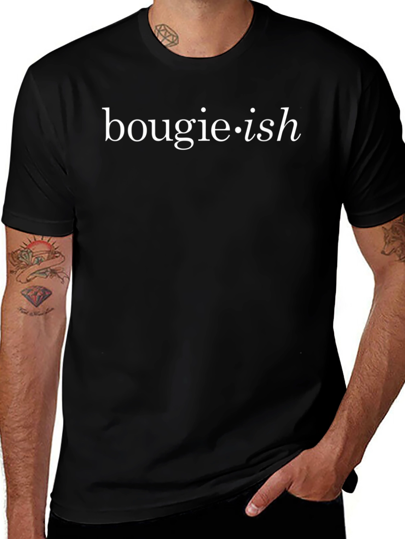 Bougie-ish Black Graphic Tee for Casual Wear