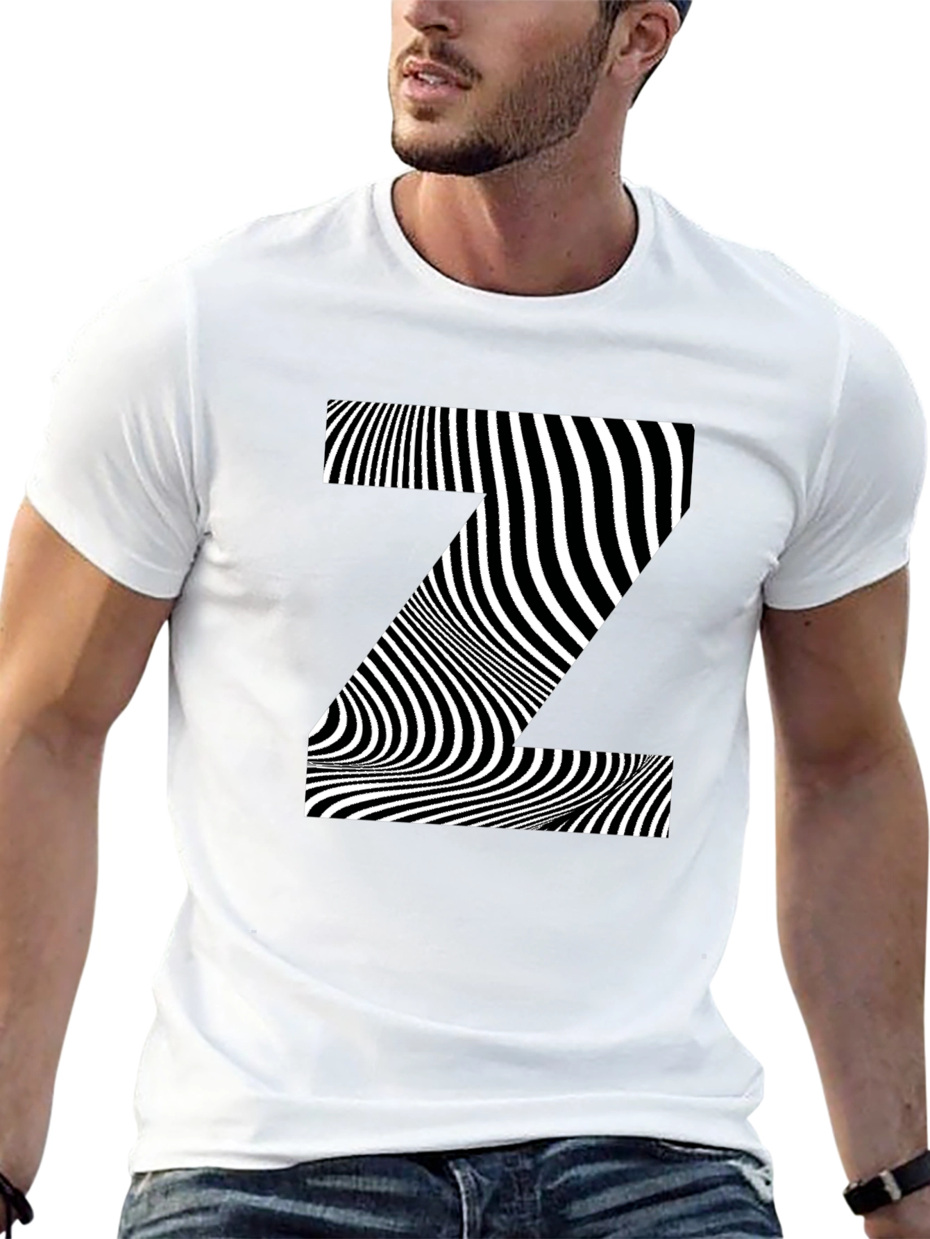 Optical Illusion Z Graphic T-Shirt