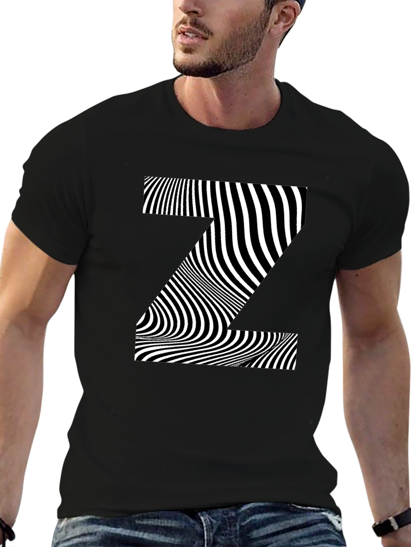 Optical Illusion Z Graphic T-Shirt
