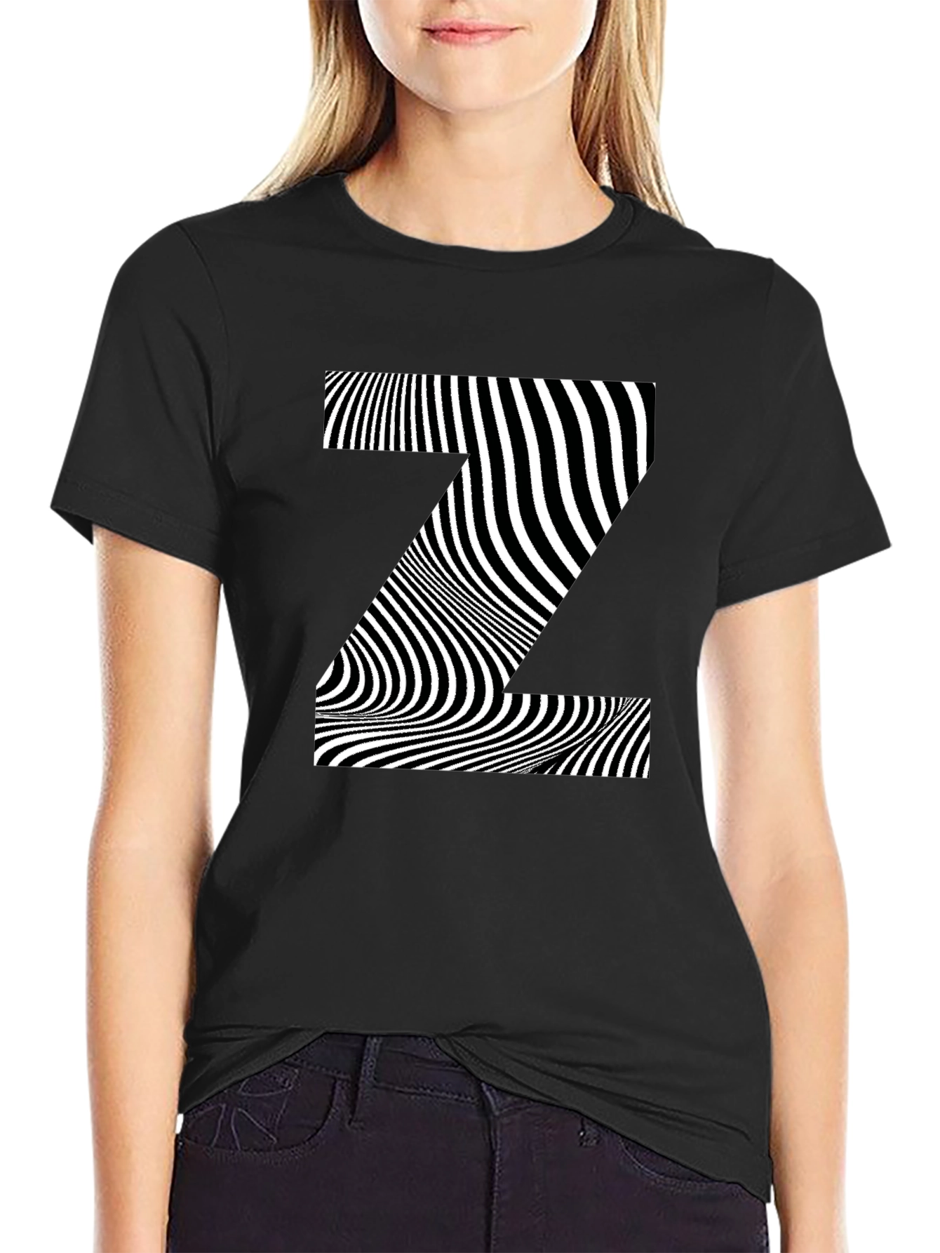 Optical Illusion Z Graphic T-Shirt
