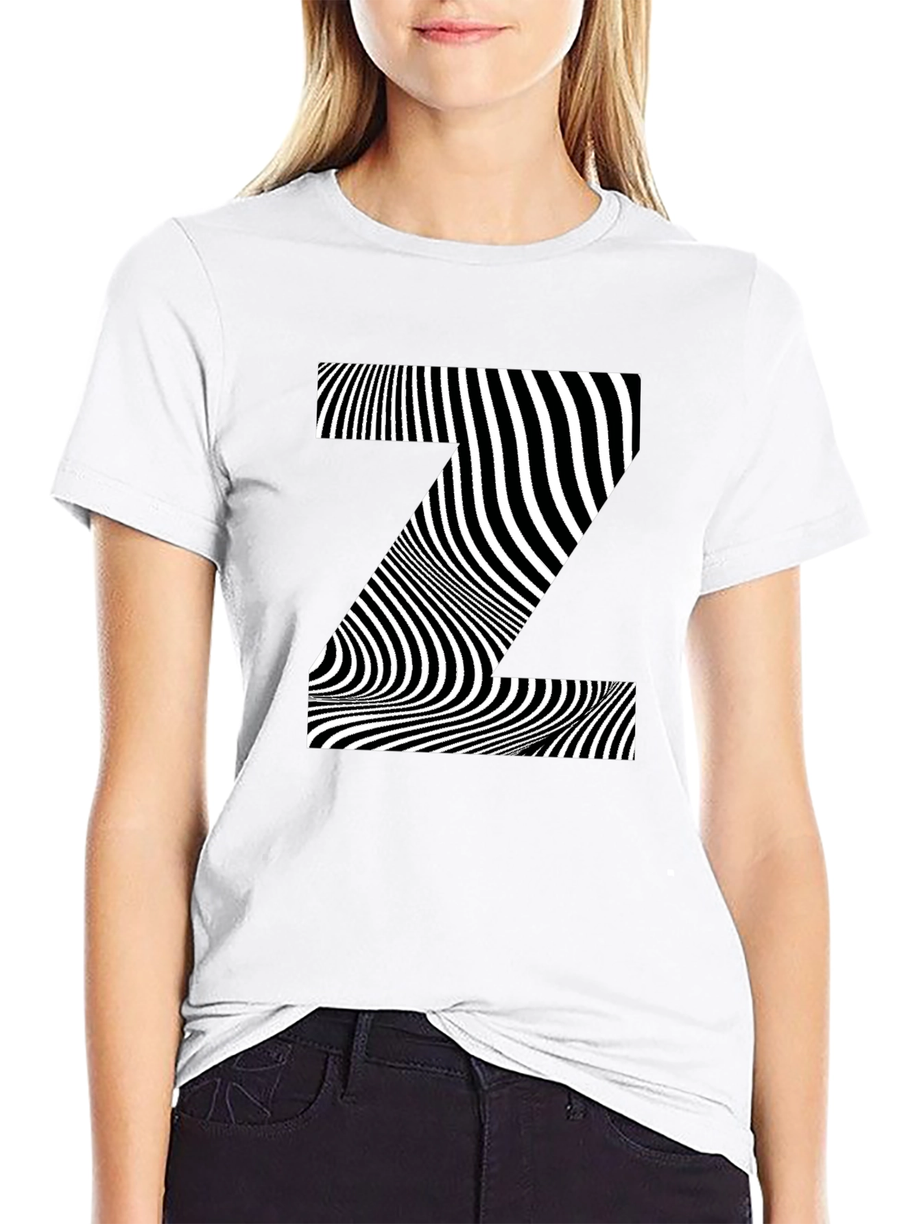 Optical Illusion Z Graphic T-Shirt