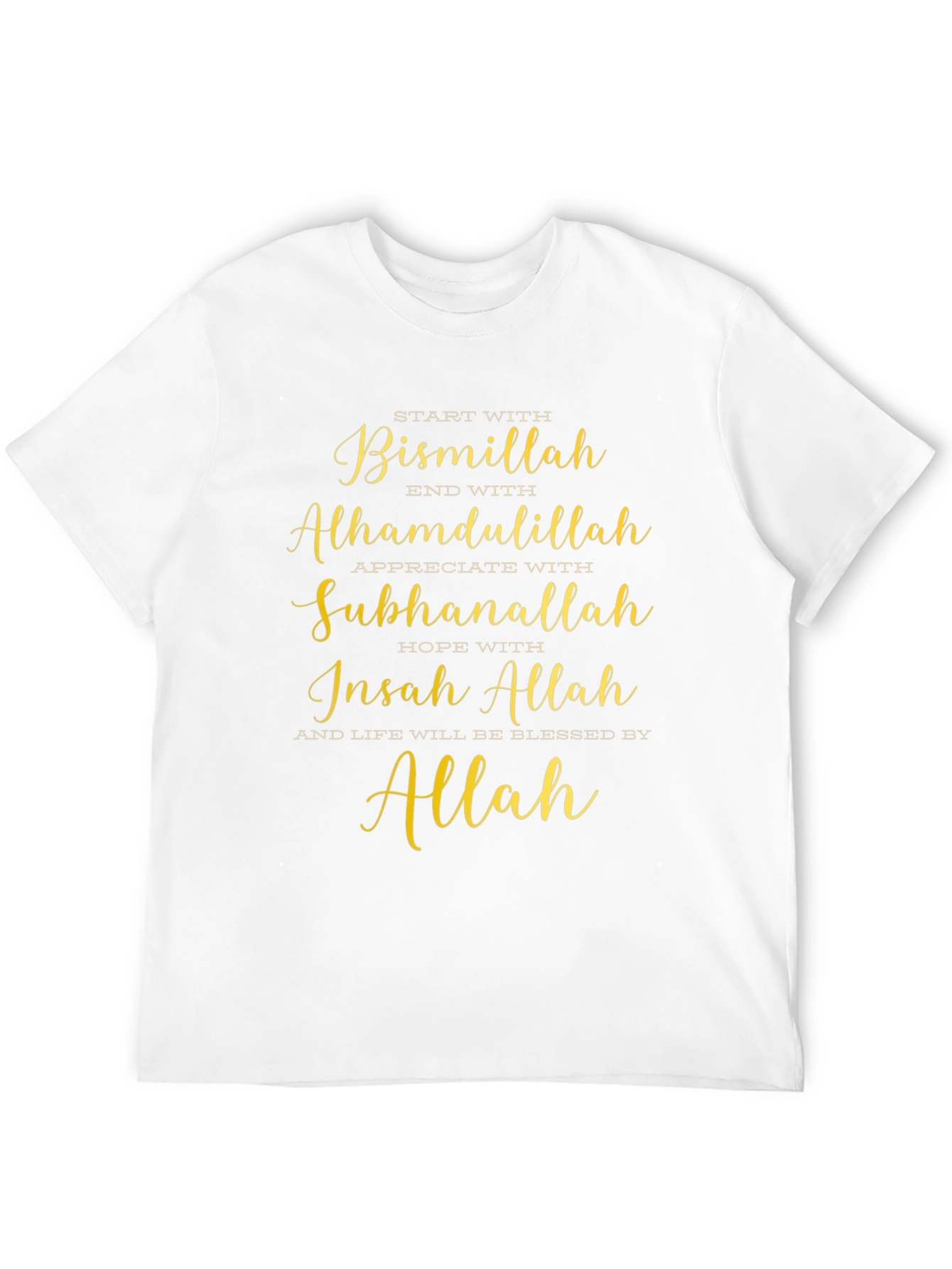 Blessed Islamic T-Shirt - Bismillah Alhamdulillah Design