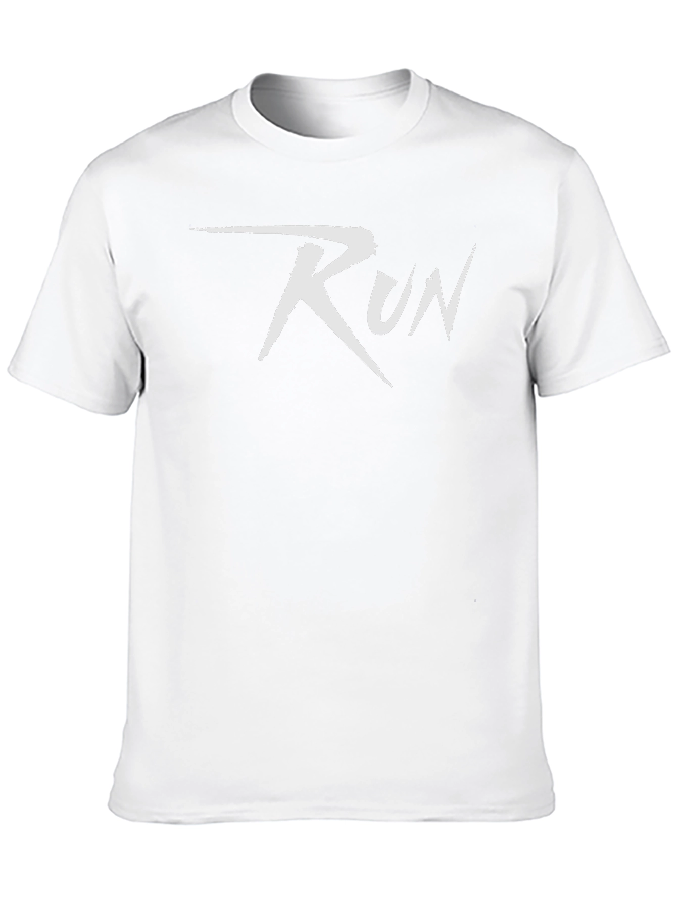 Run Graphic Tee - Mens Black Cotton T-Shirt