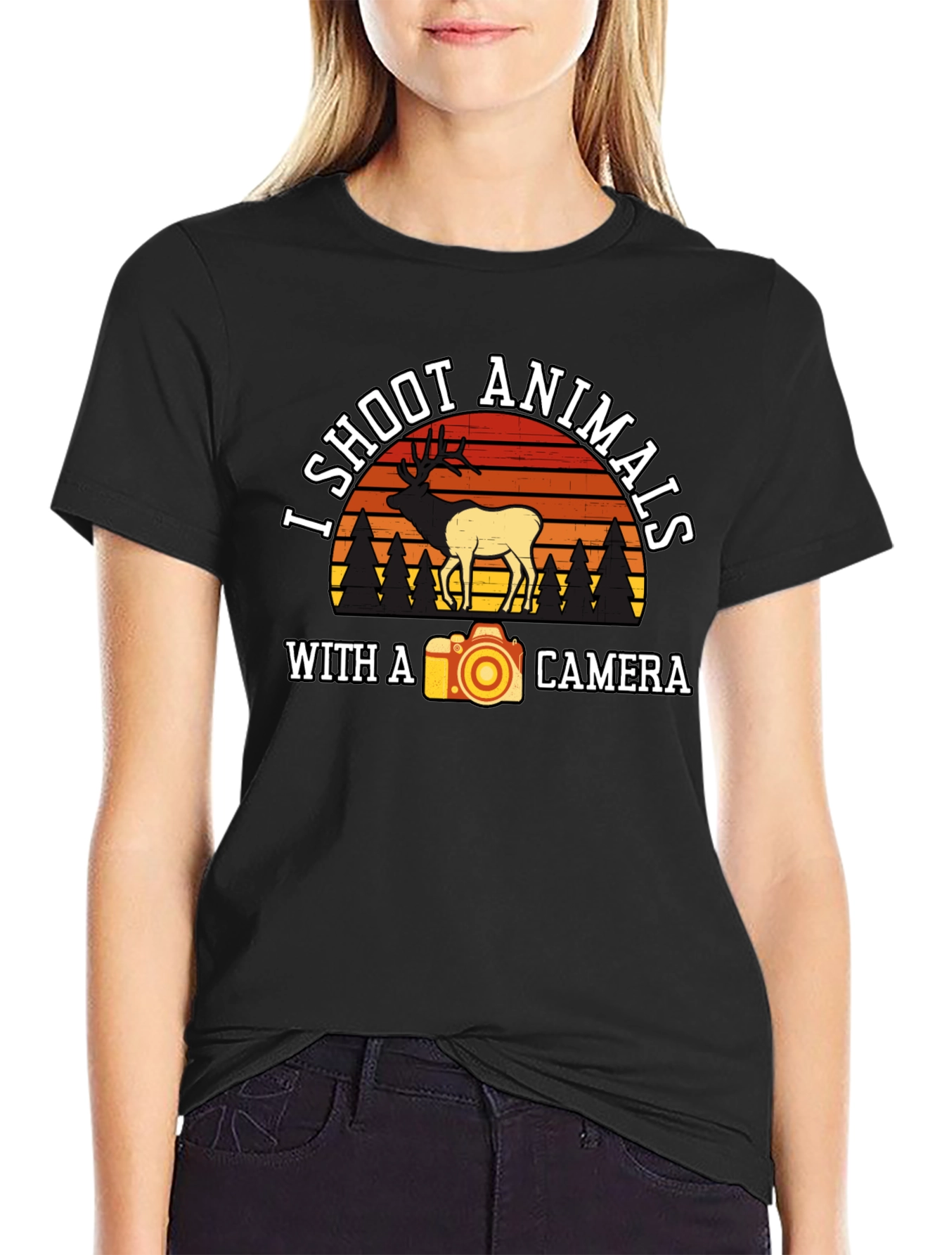 I Shoot Animals T-Shirt - Camera Photography Tee