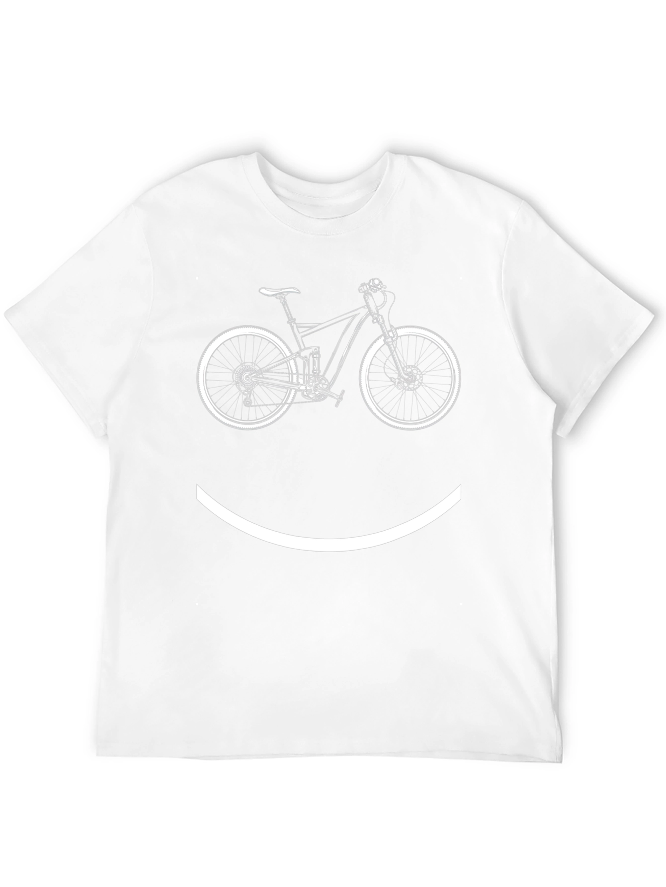Bike Smile Graphic T-Shirt - Casual Black Tee