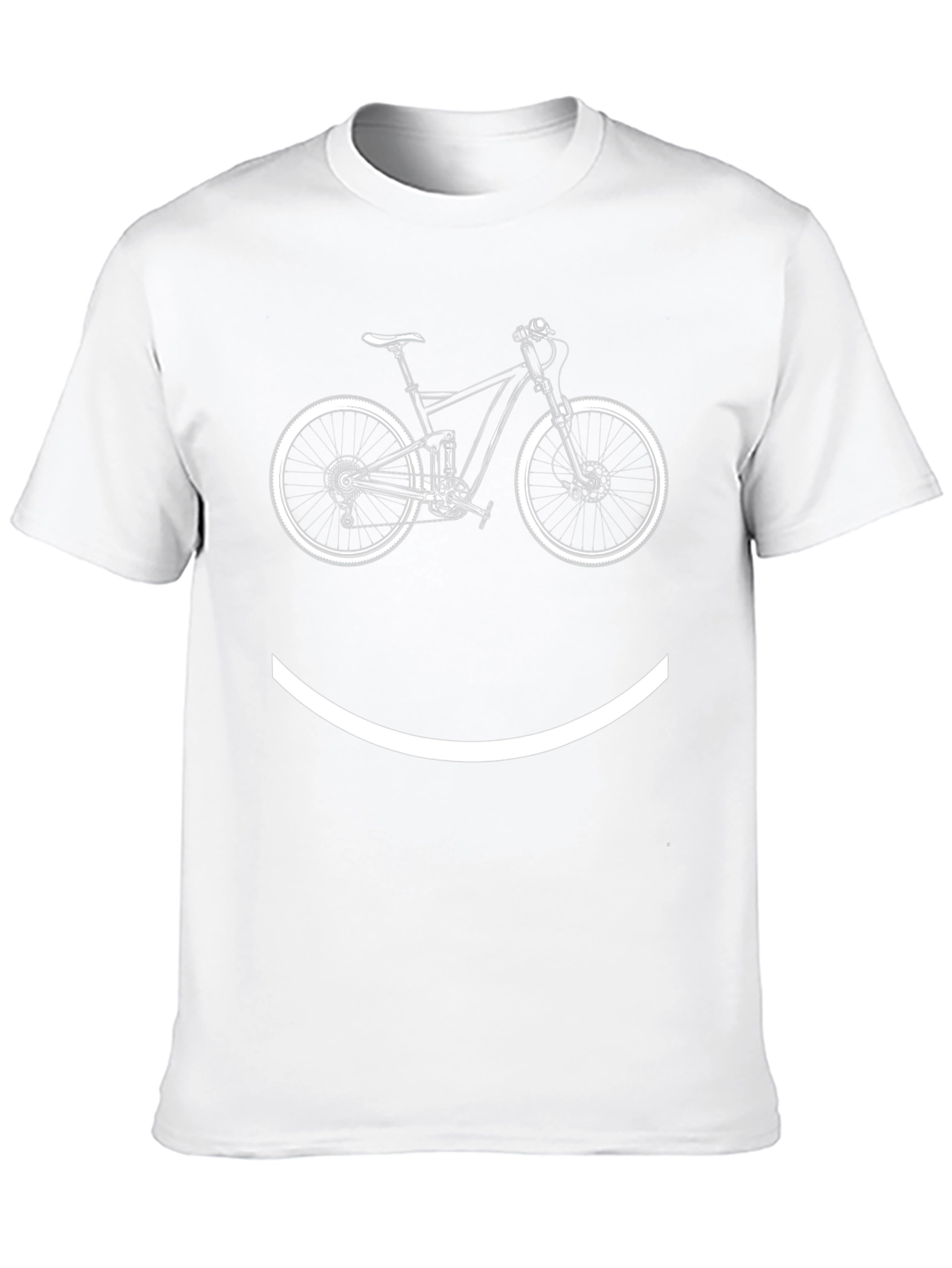 Bike Smile Graphic T-Shirt - Casual Black Tee