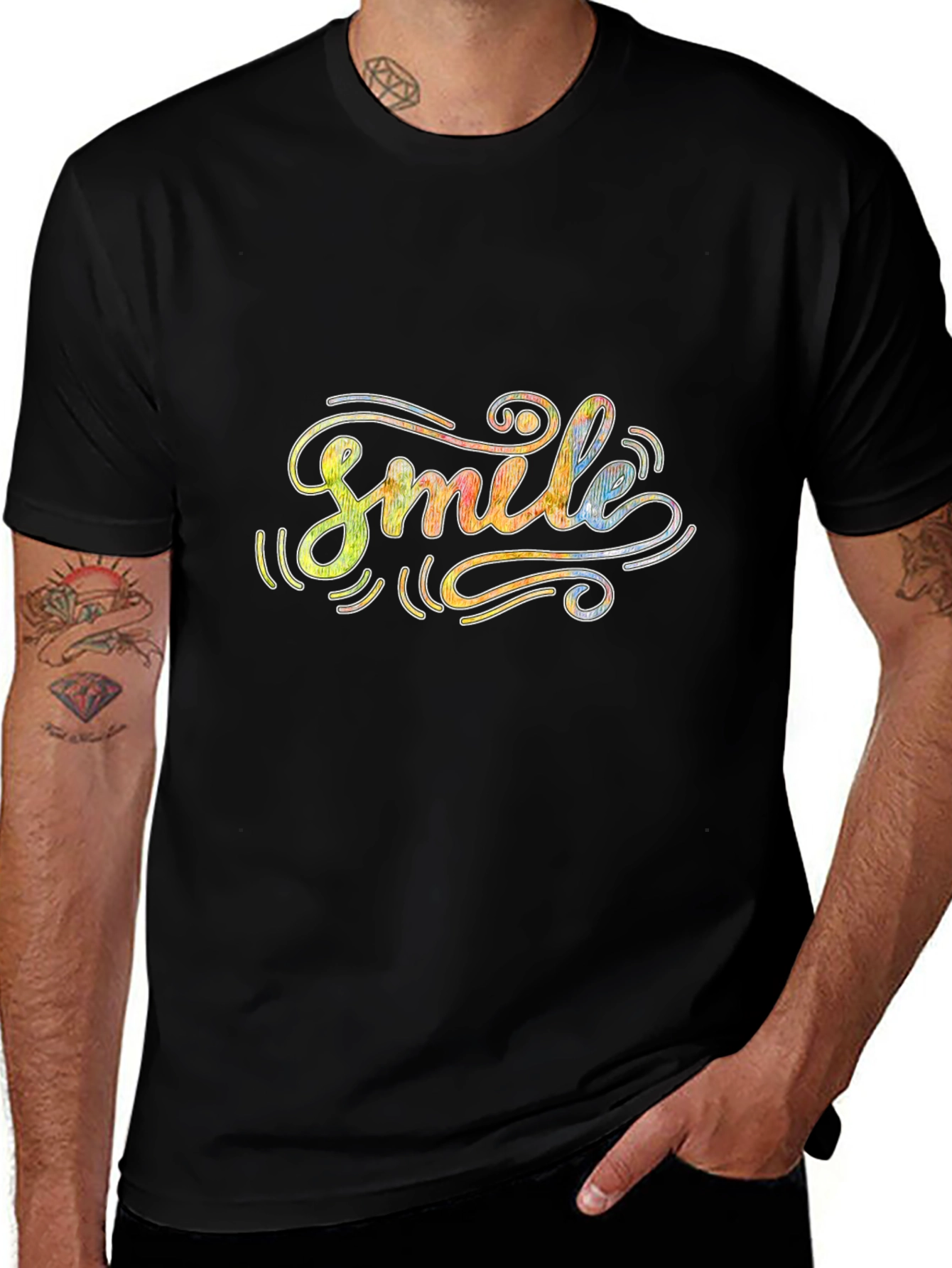 Smile Graphic T-Shirt - Positive Vibes Tee