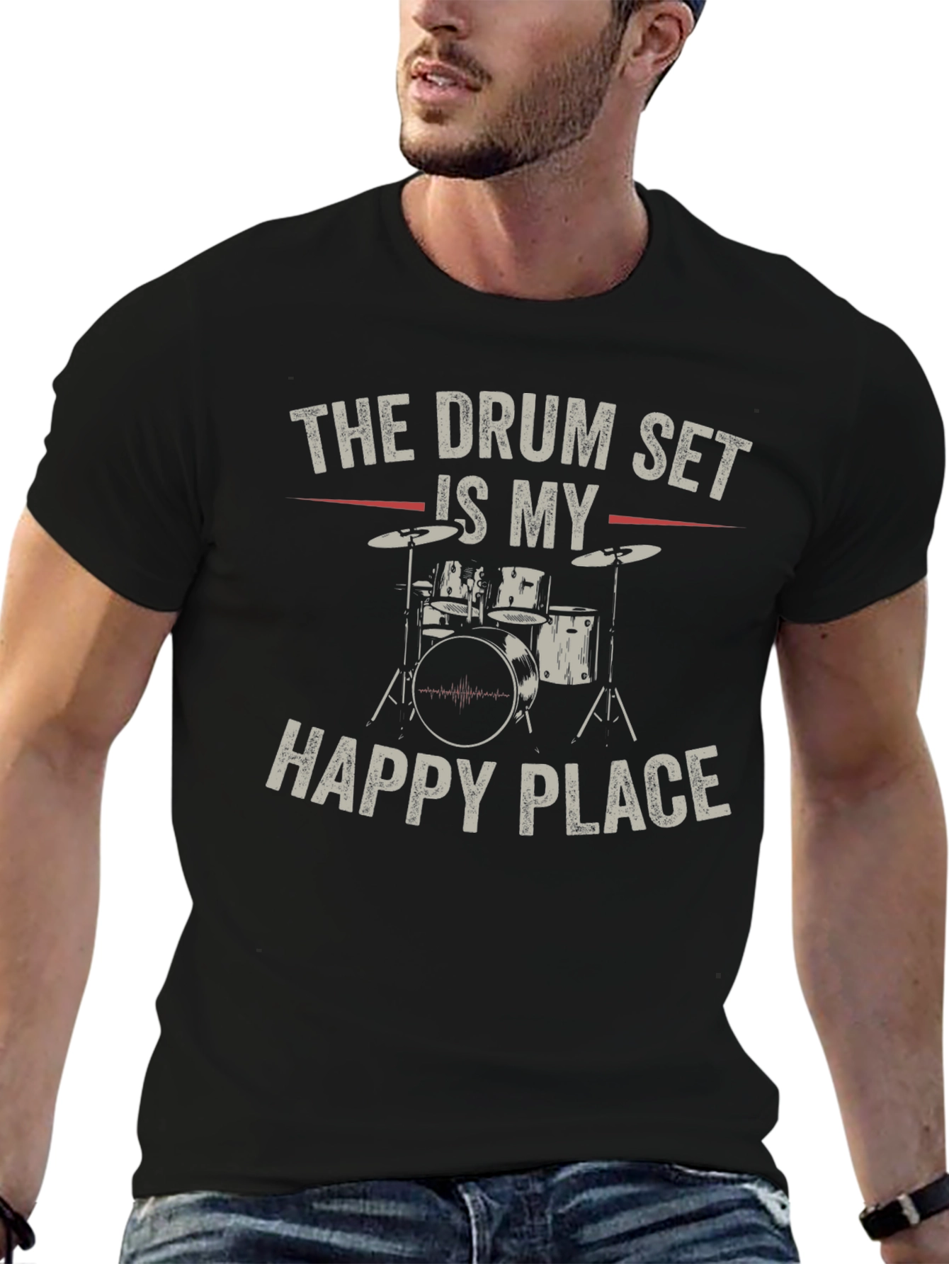 Drum Set Happy Place T-Shirt