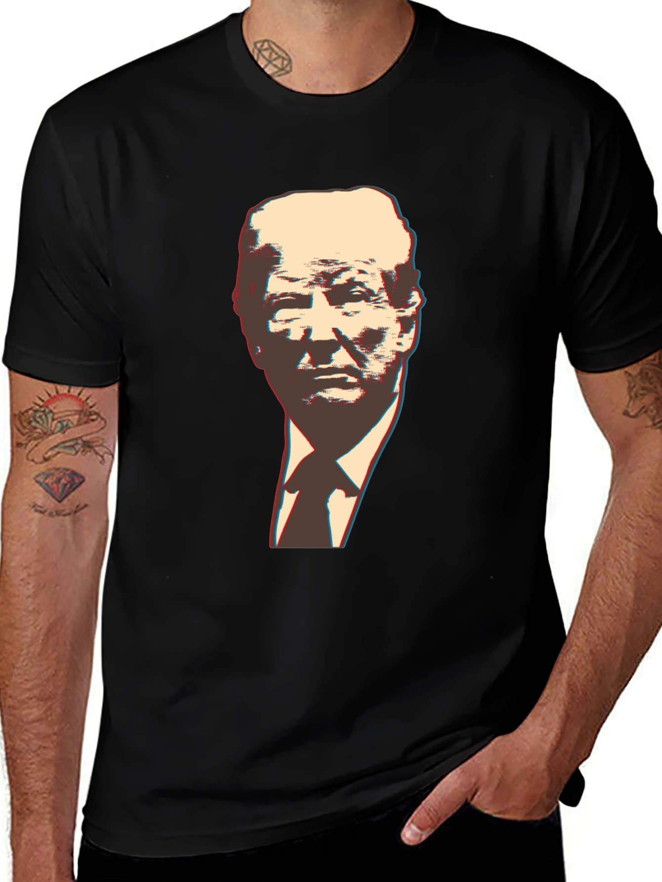 Trump Graphic Print Black T-Shirt