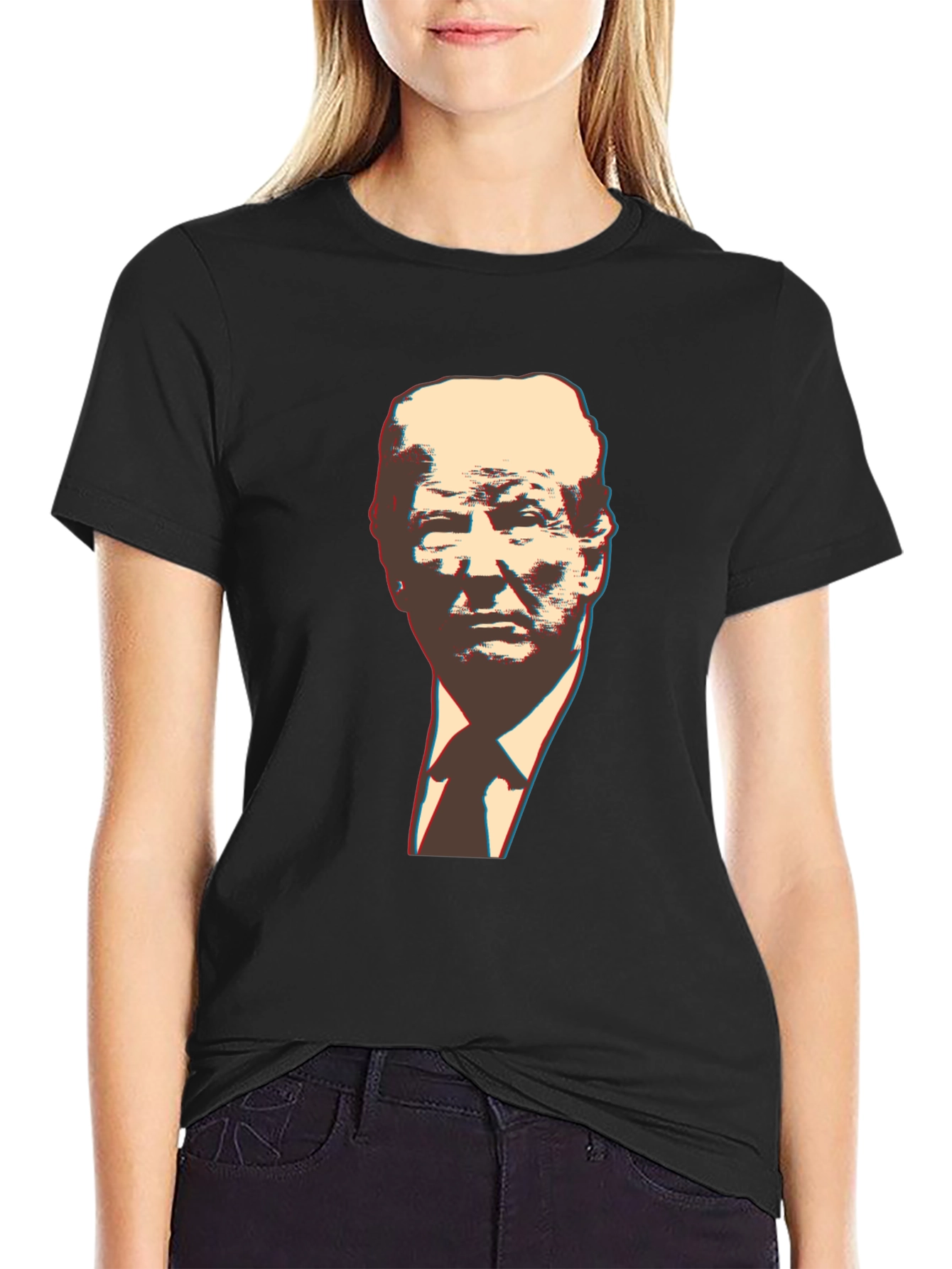 Trump Graphic Print Black T-Shirt
