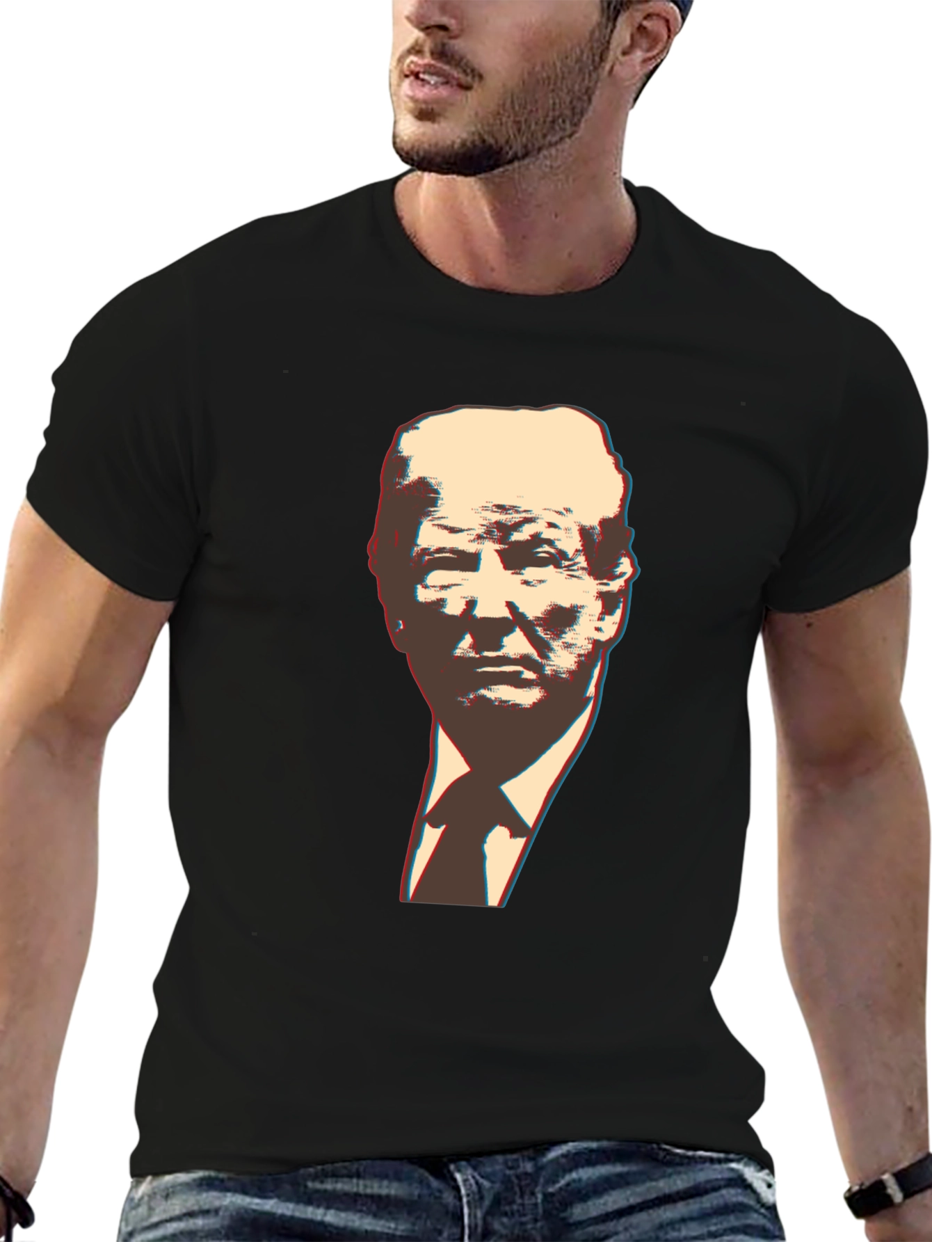 Trump Graphic Print Black T-Shirt