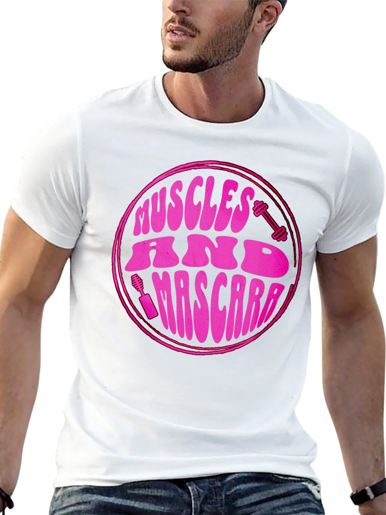 Muscles & Mascara Graphic T-Shirt - Fitness Fashion