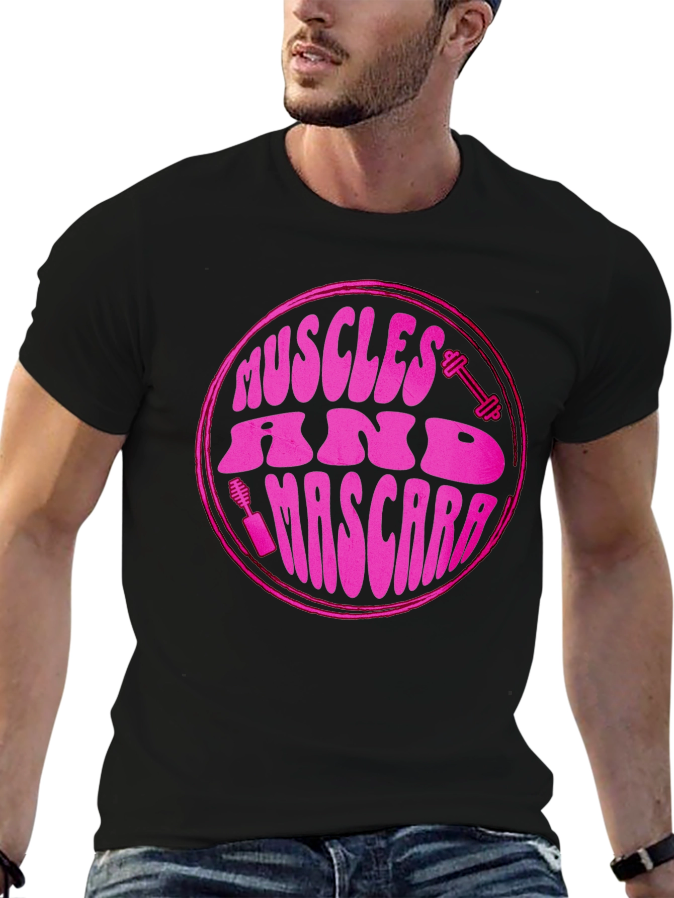 Muscles & Mascara Graphic T-Shirt - Fitness Fashion