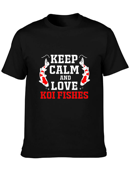 Keep Calm and Love Koi Fishes Graphic T-Shirt