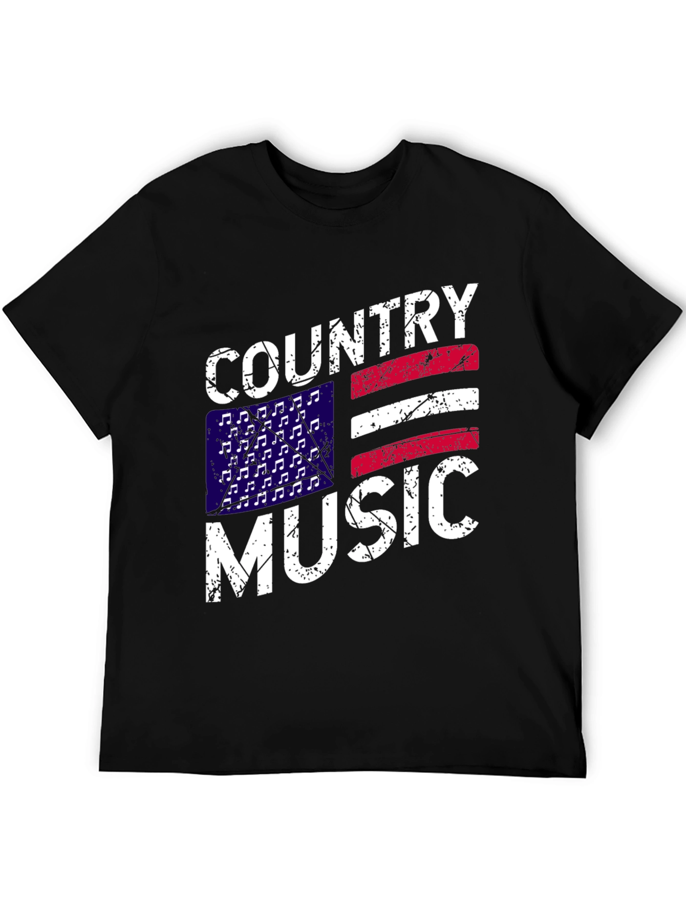 Country Music American Flag Graphic T-Shirt
