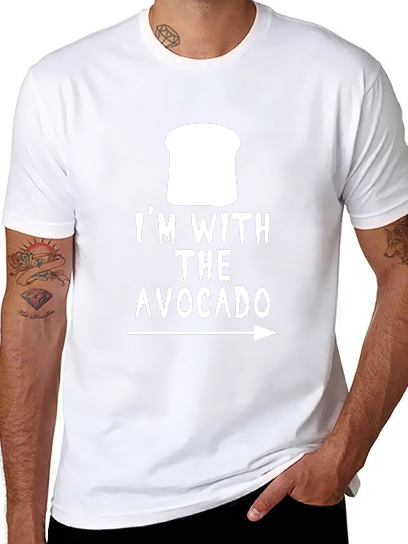 Im With The Avocado T-Shirt - Funny Foodie Tee