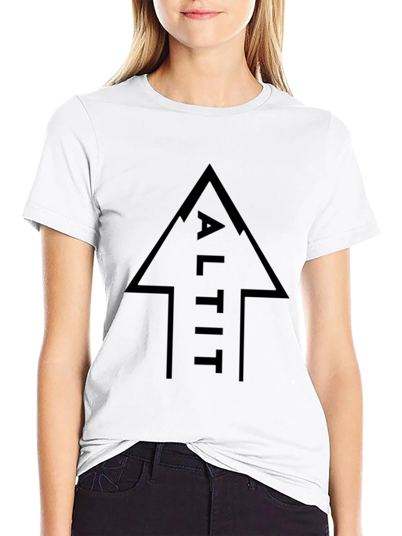 ALTIT Arrow Black Graphic Tee - Mens Fashion