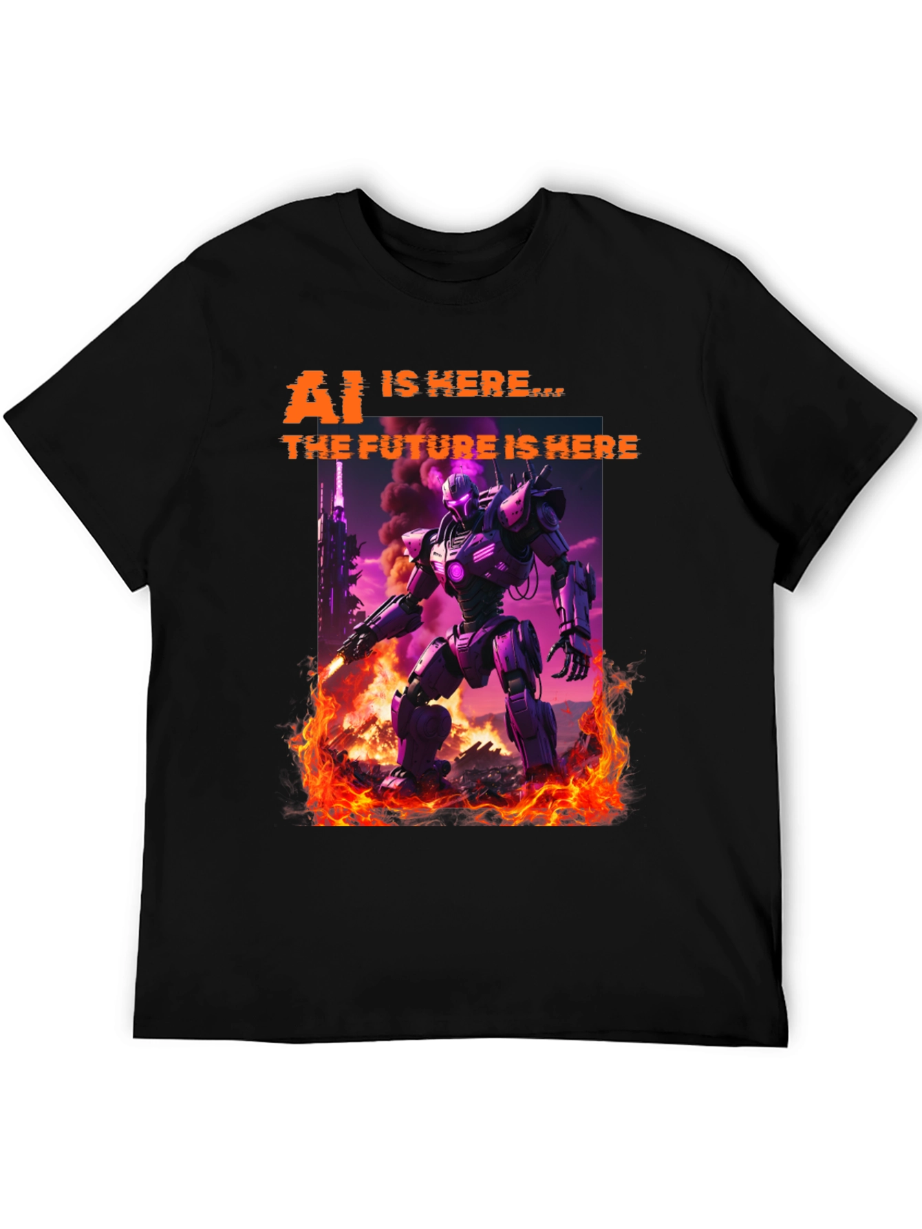 AI Future Robot T-Shirt - Sci-Fi Graphic Tee