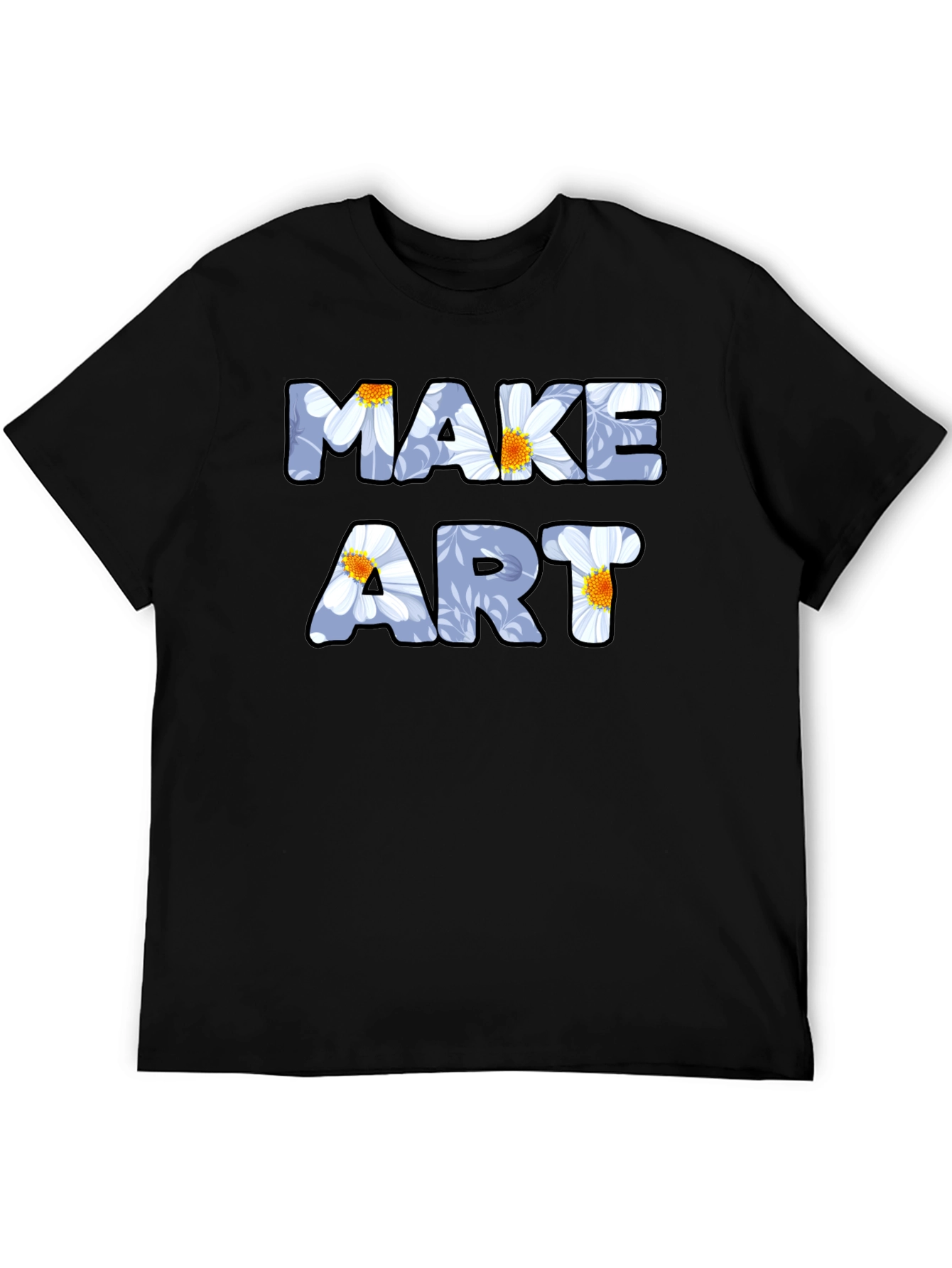 Make Art Graphic Print Black T-Shirt