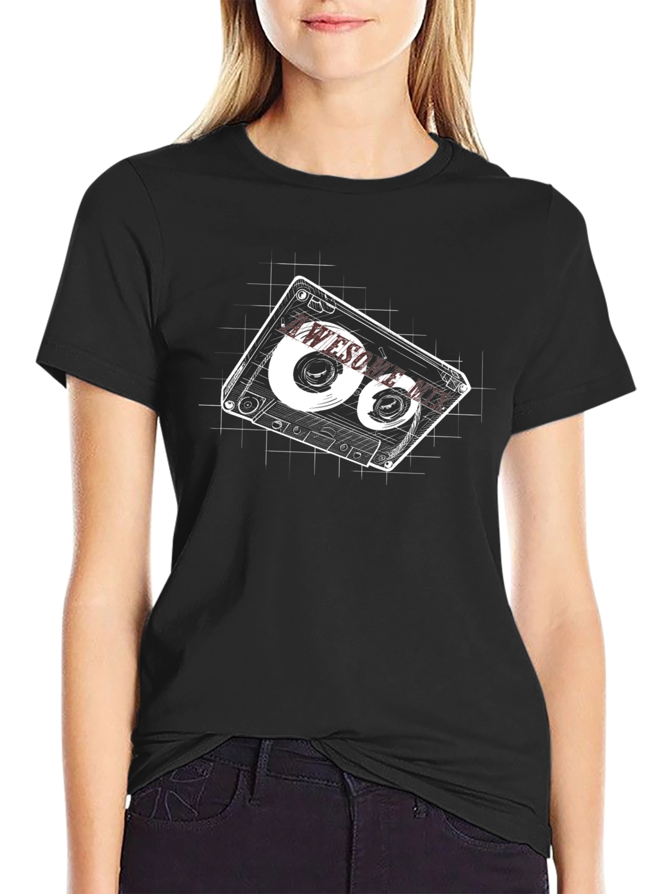 Awesome Cassette Tape Graphic T-Shirt