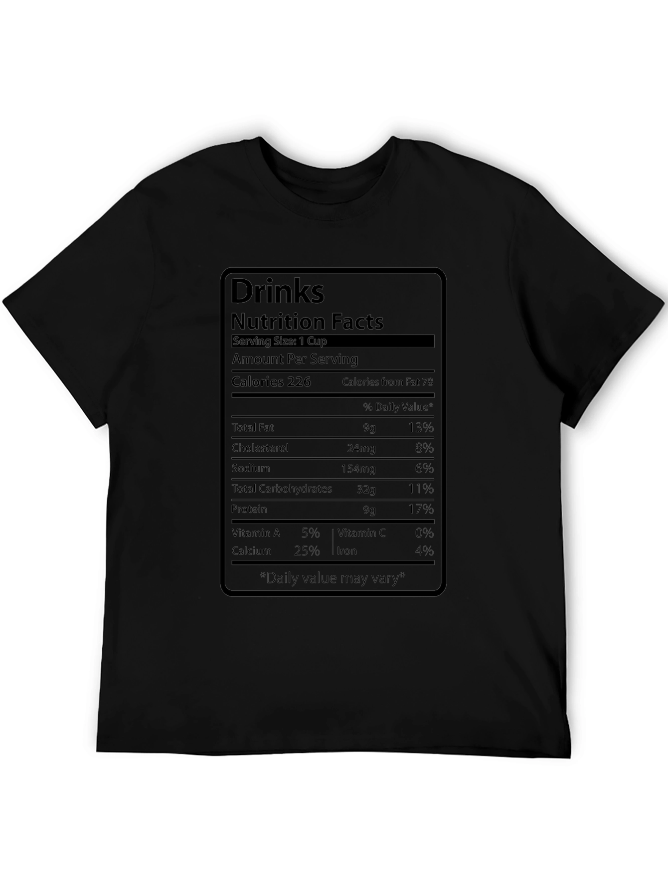 Nutrition Facts Drink T-Shirt