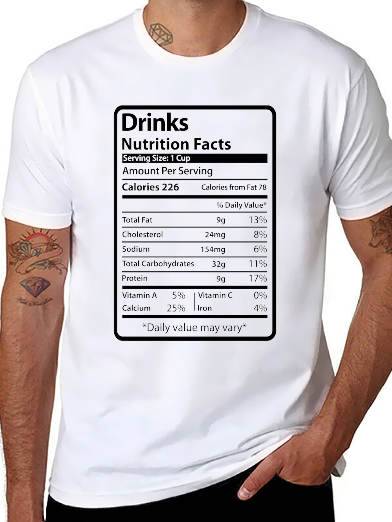 Nutrition Facts Drink T-Shirt