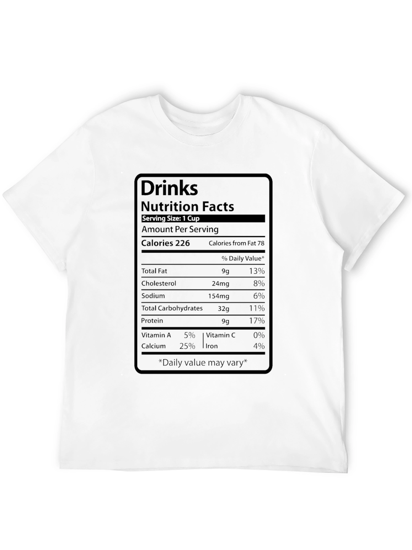 Nutrition Facts Drink T-Shirt