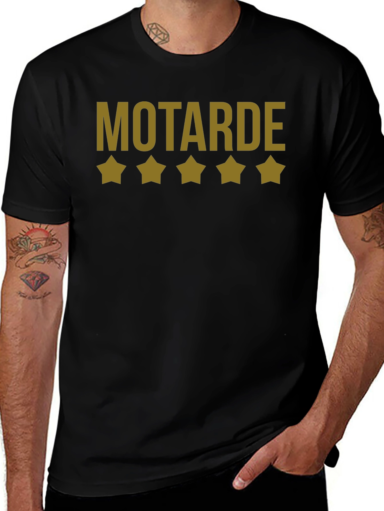 Motarde Star Rating Black T-Shirt
