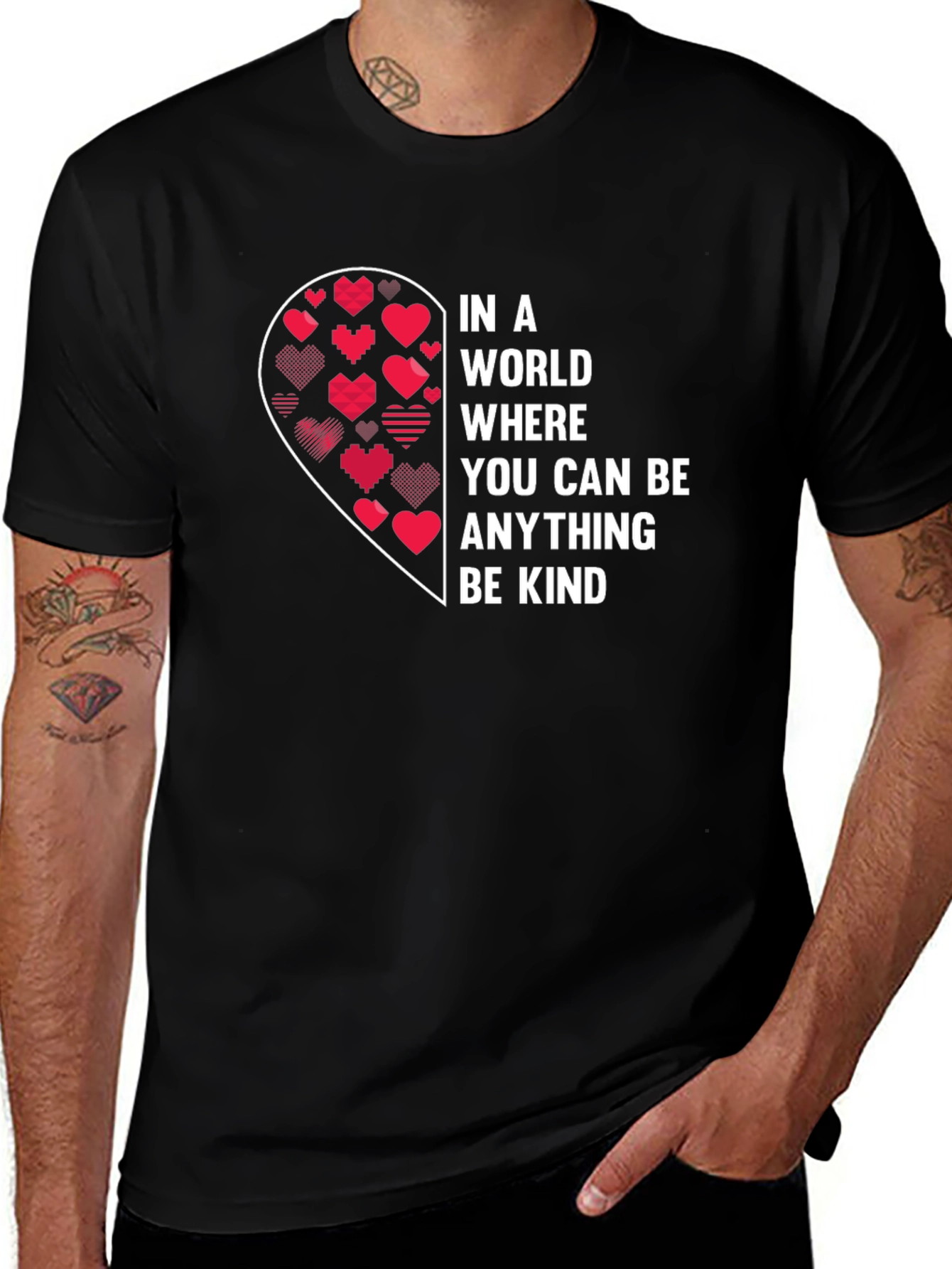 Be Kind Heart Graphic T-Shirt