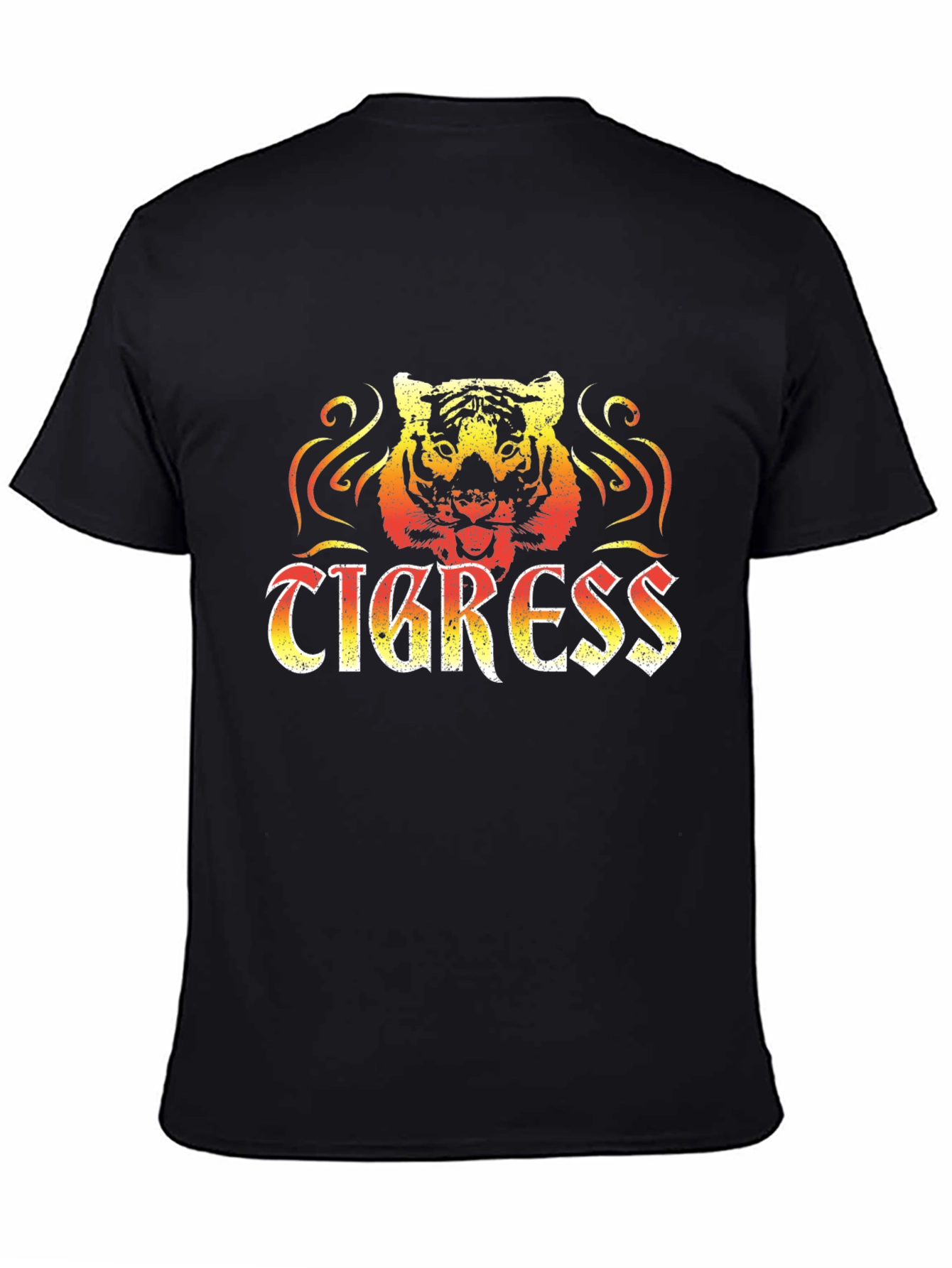 Tigress Graphic Print Mens Black T-Shirt
