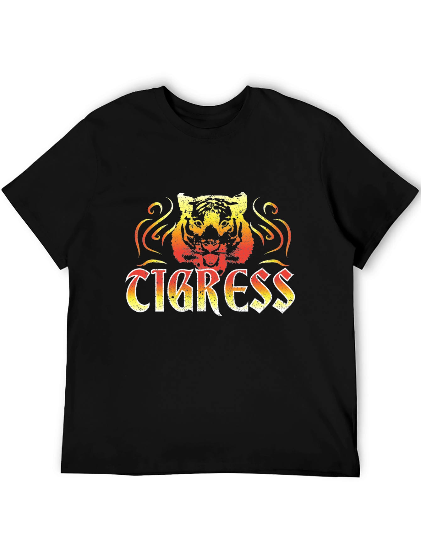 Tigress Graphic Print Mens Black T-Shirt