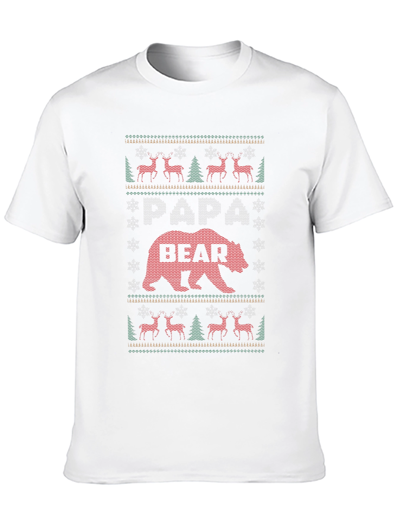 Papa Bear Christmas Knit T-Shirt