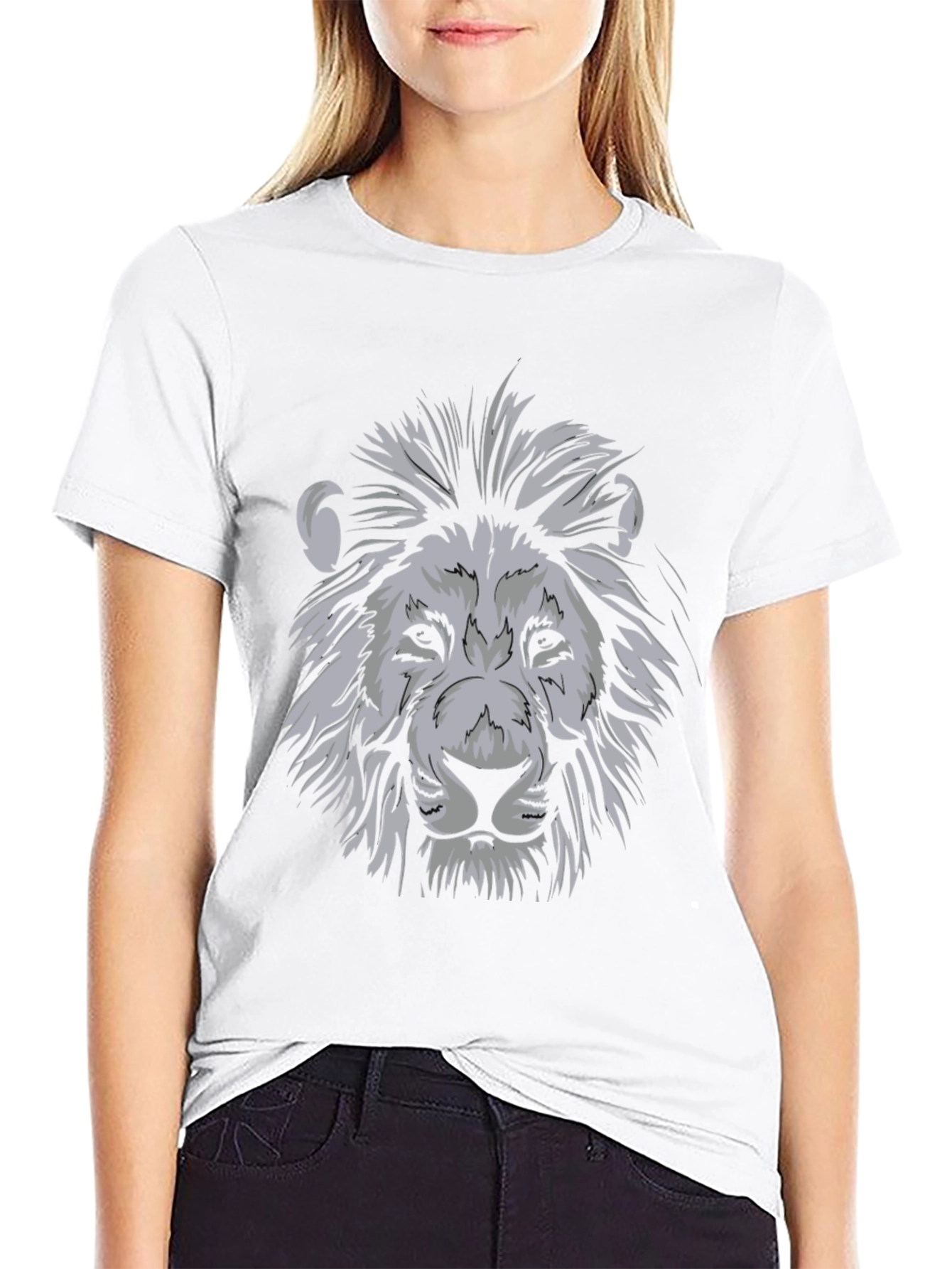 Lion Graphic Black T-Shirt