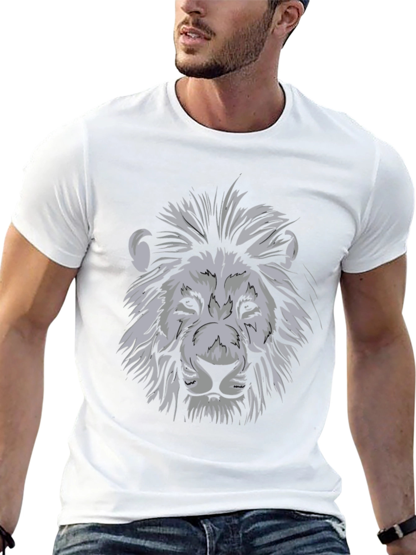 Lion Graphic Black T-Shirt
