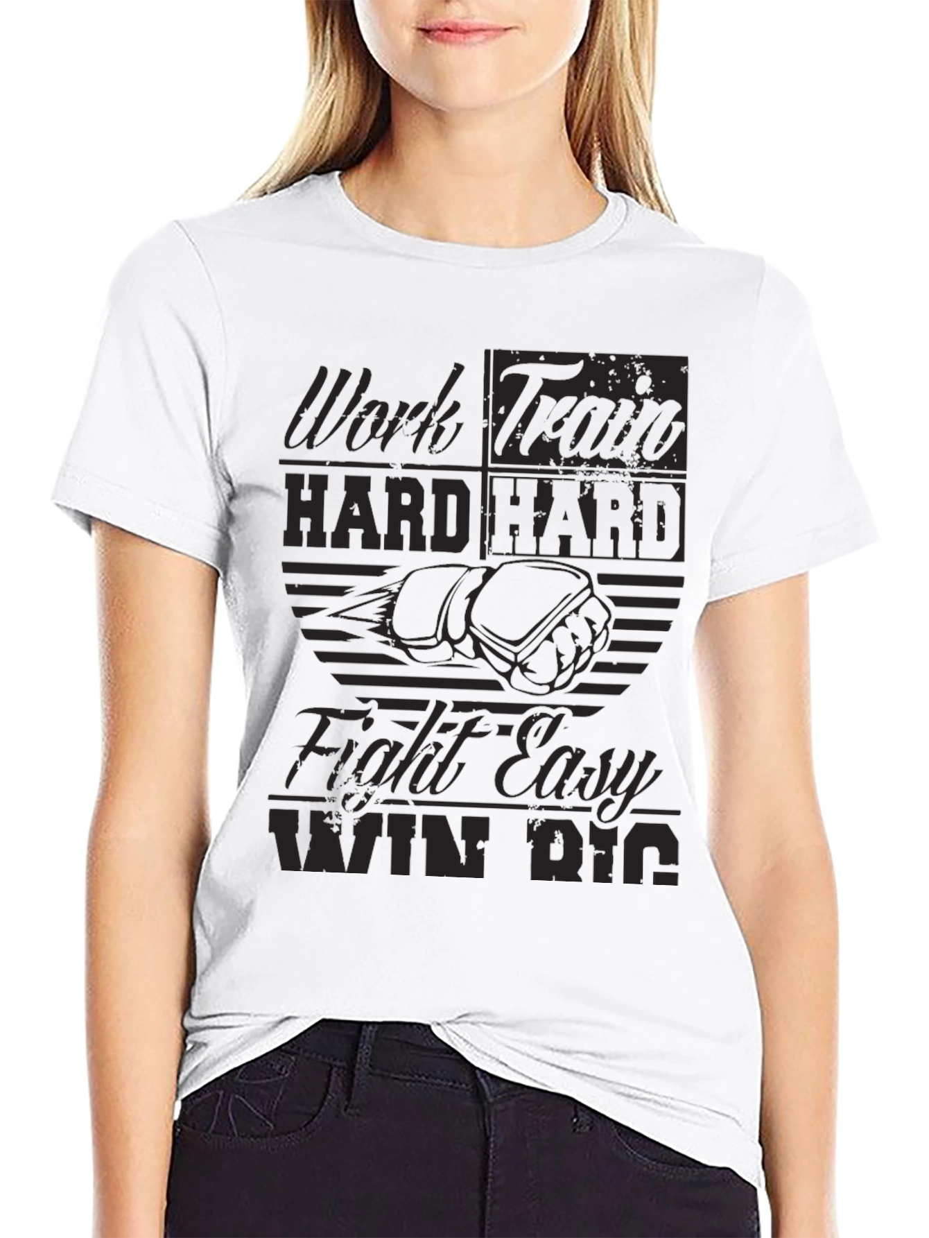 Work Hard Graphic T-Shirt Motivational Tee