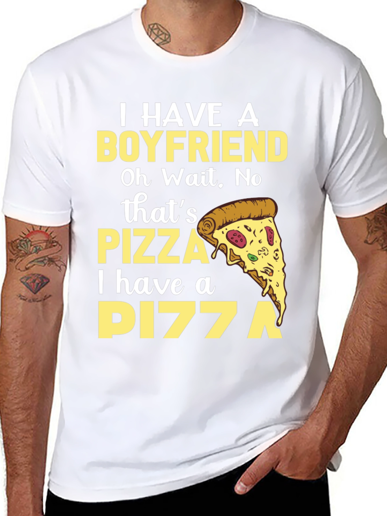 Pizza Lover Tee - Boyfriend Replacement T-Shirt