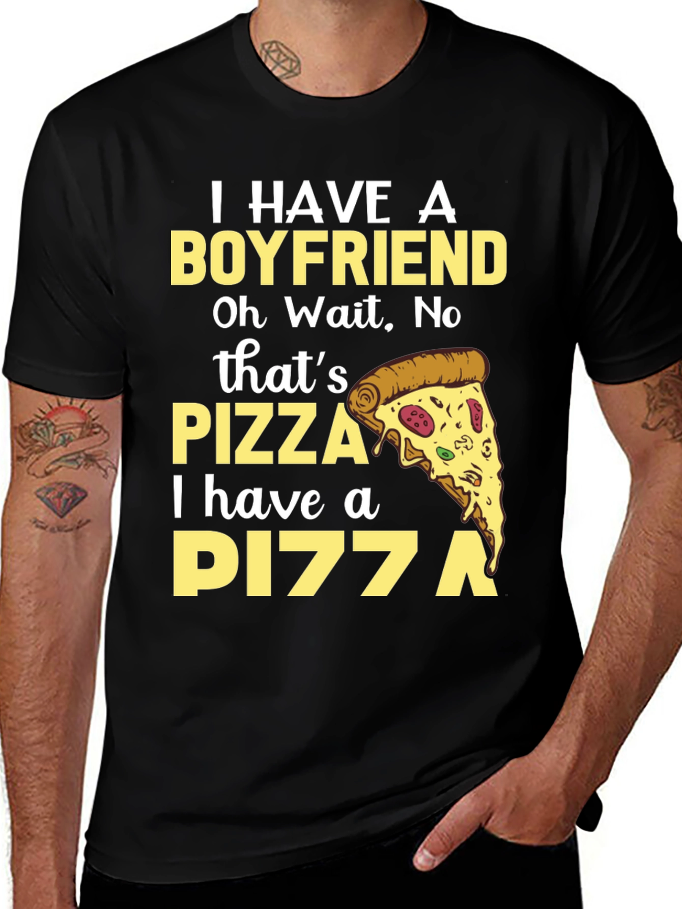Pizza Lover Tee - Boyfriend Replacement T-Shirt