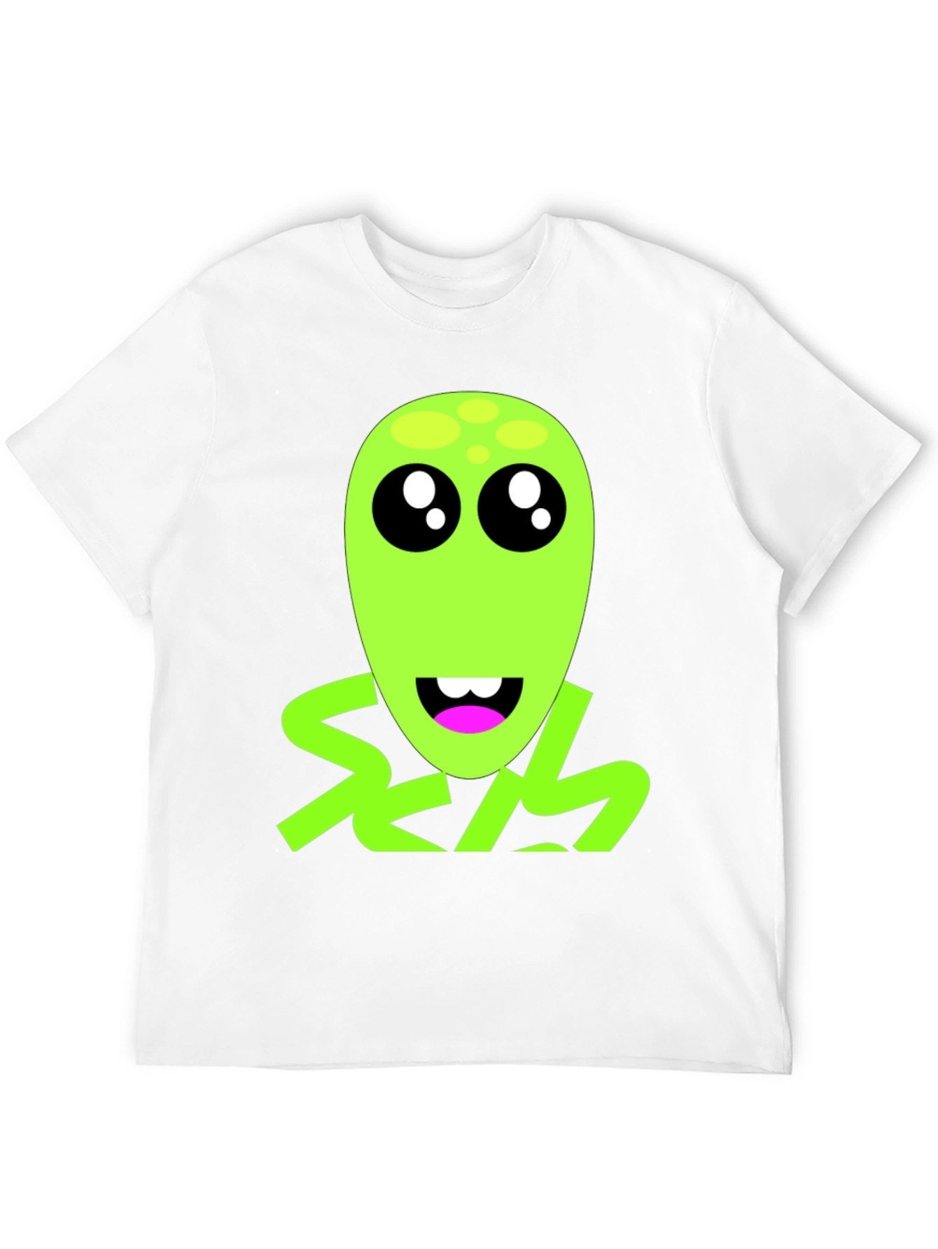 Funny Alien Graphic T-Shirt - Black Crew Neck