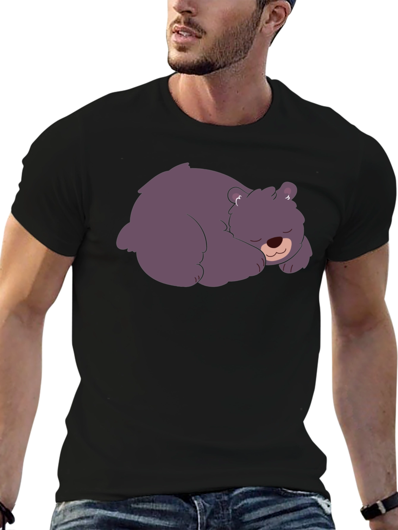 Sleeping Bear Graphic T-Shirt - Black