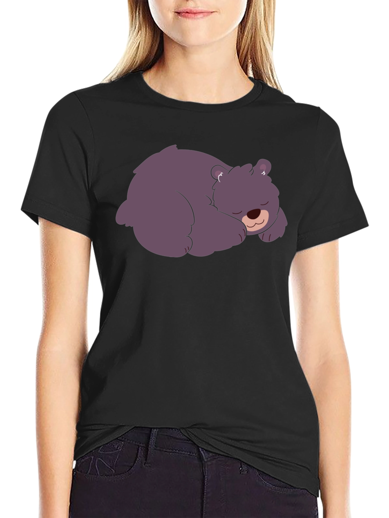 Sleeping Bear Graphic T-Shirt - Black