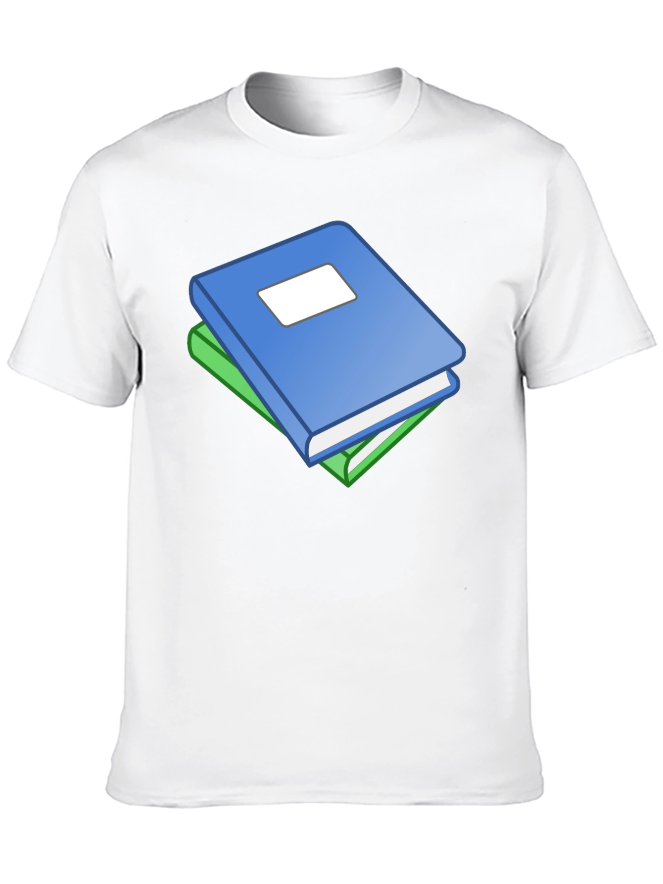 Book Stack Graphic T-Shirt - Black Cotton Tee