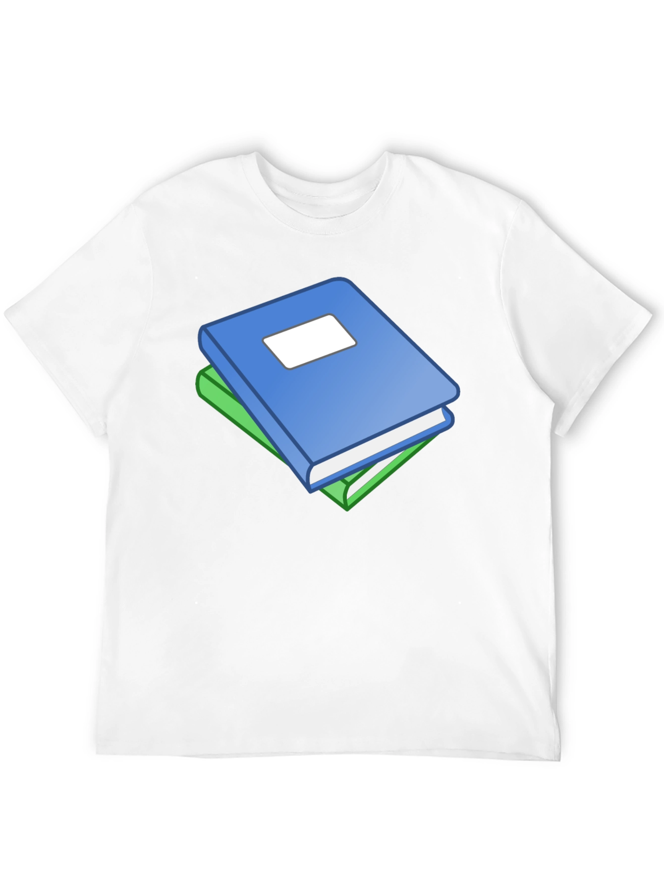 Book Stack Graphic T-Shirt - Black Cotton Tee